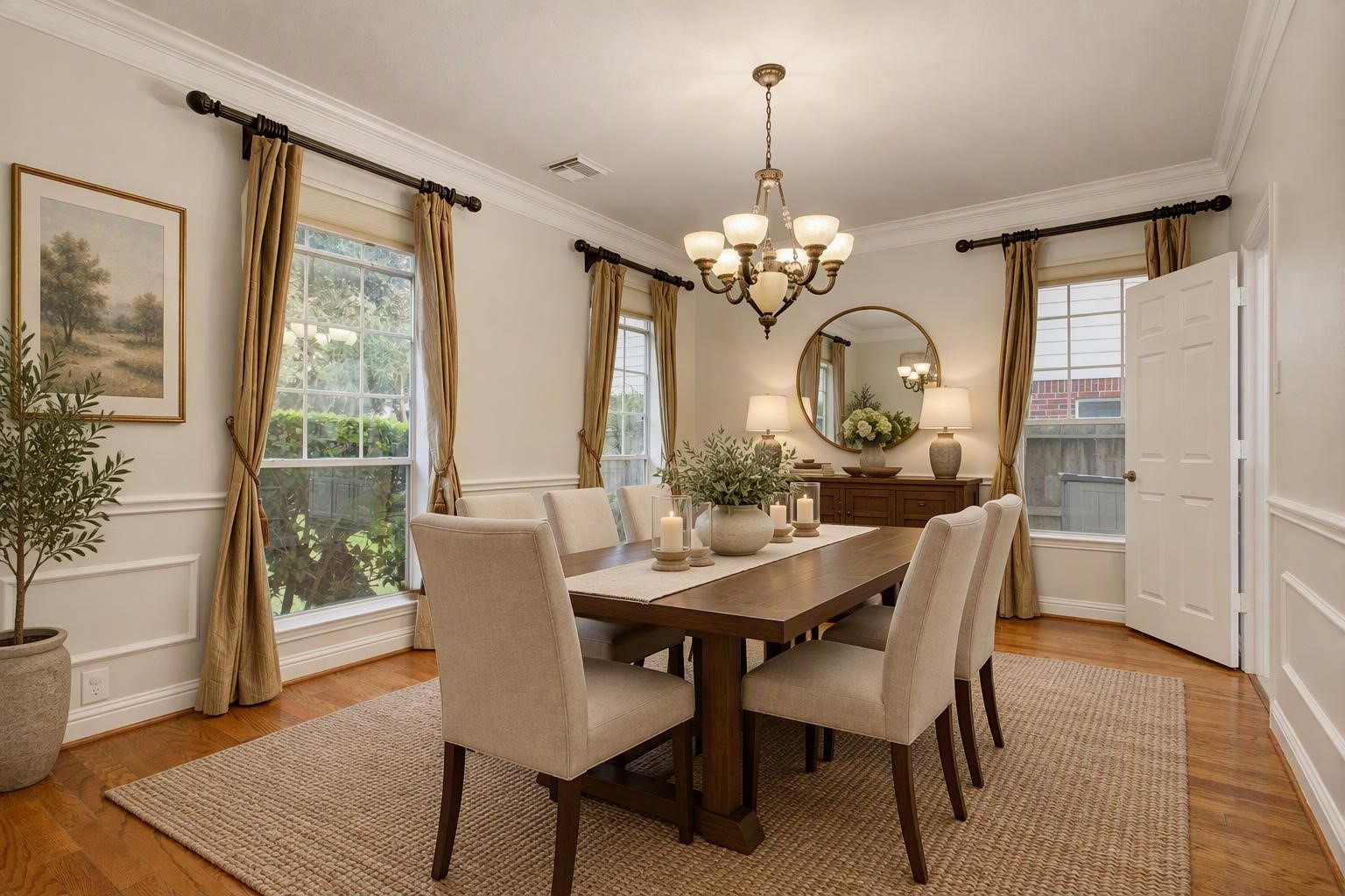 Virtually Staged Dining Room