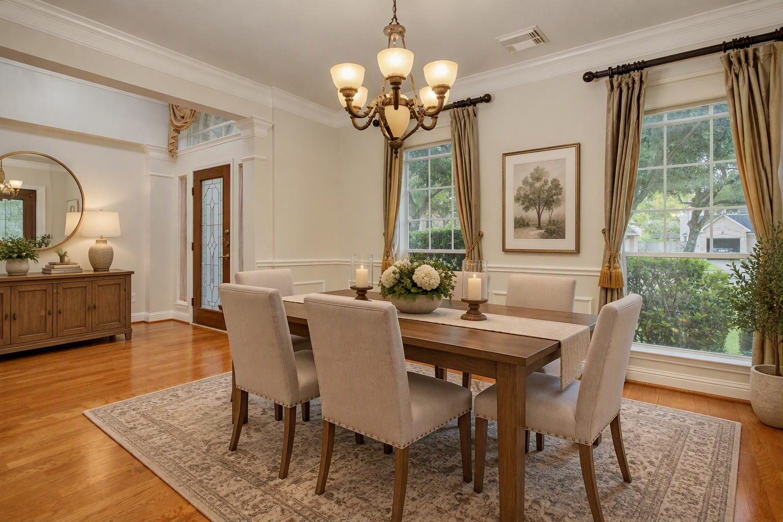 Virtually Staged Dining Room