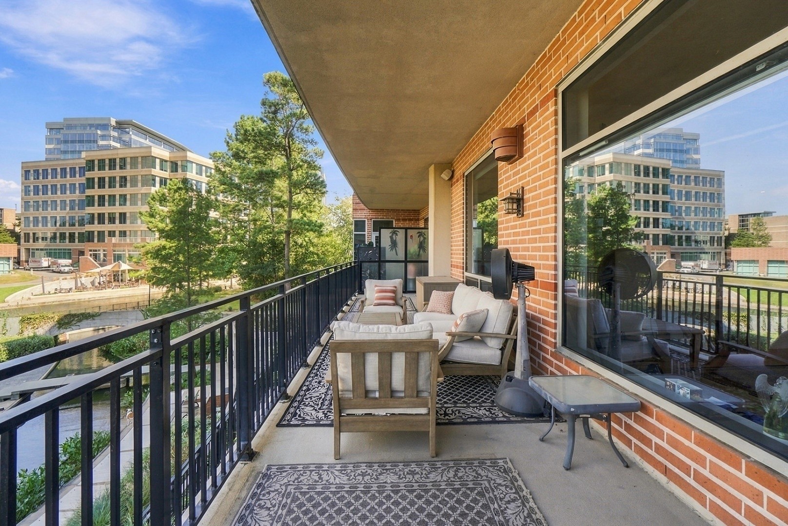 Extend your living space outdoors with a spacious covered balcony overlooking the beautiful Waterway surroundings.
