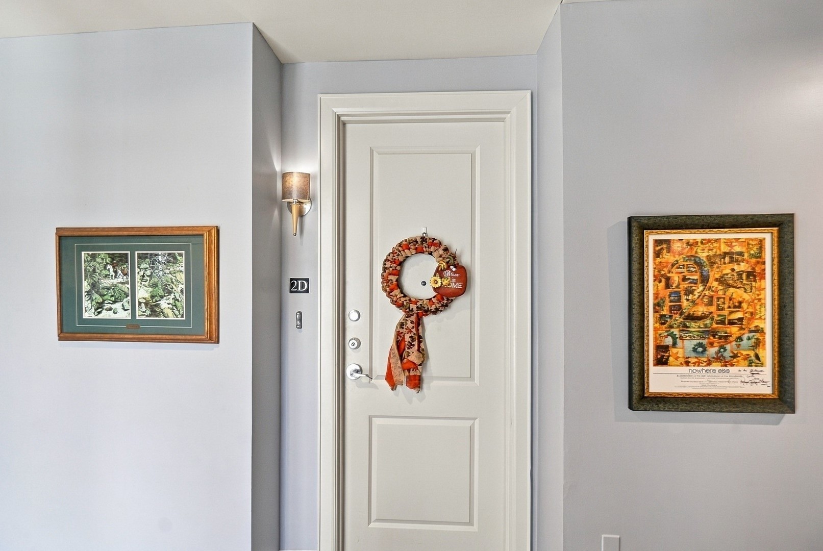Welcoming residential entry with tasteful decor and a private, residential atmosphere.