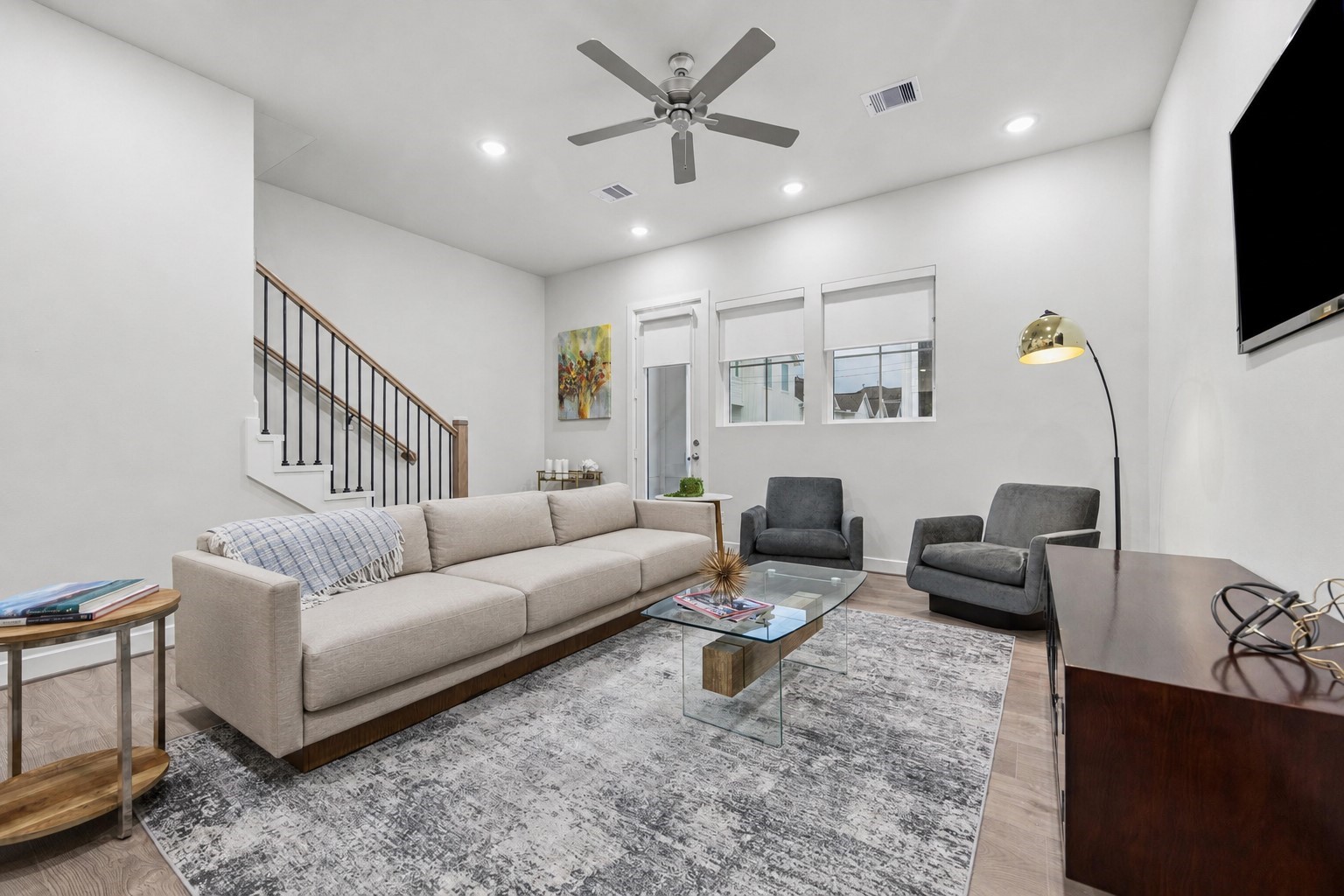 Representative photo showing the communitys model home living room. Layout and selections may vary.