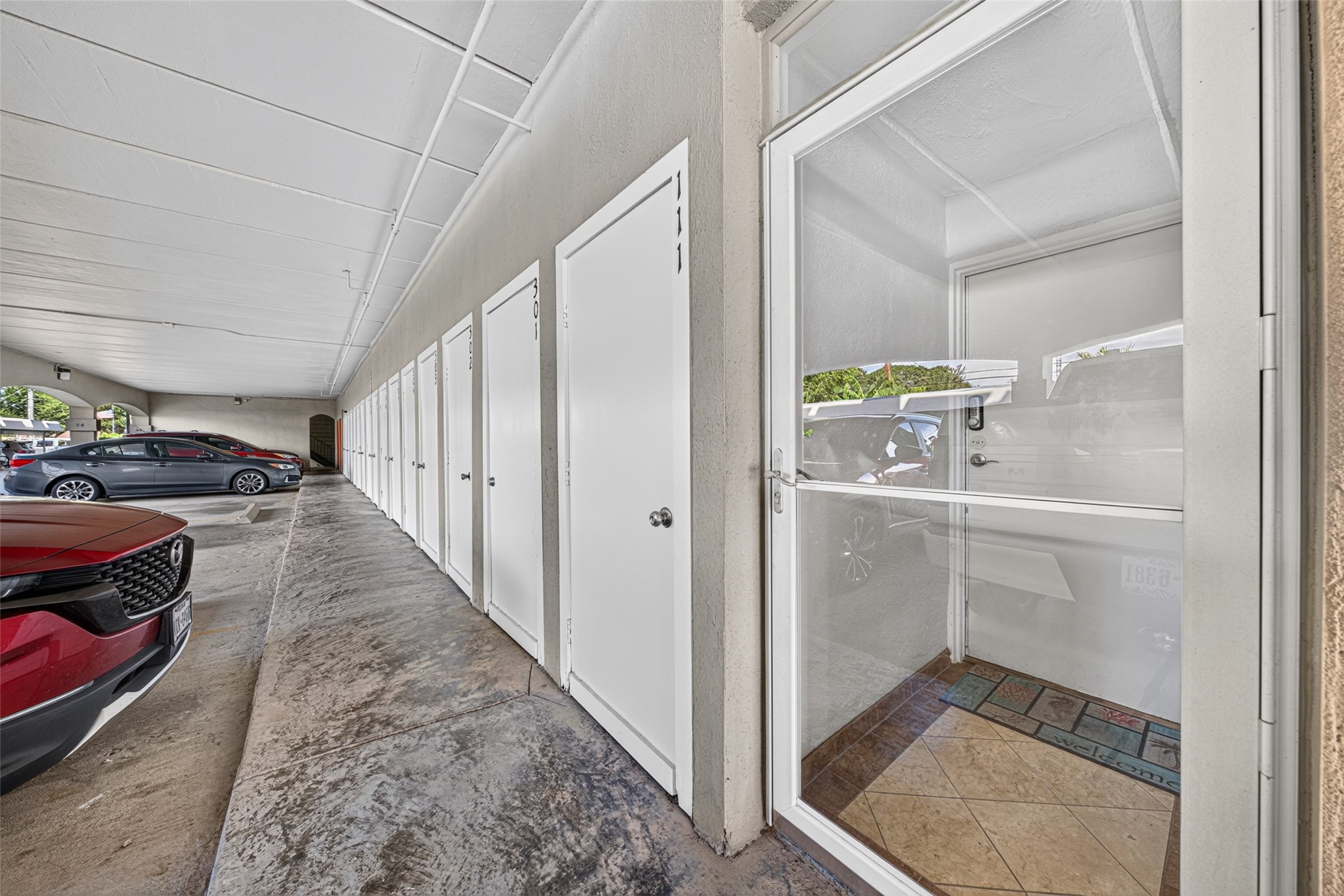 Back door to unit
