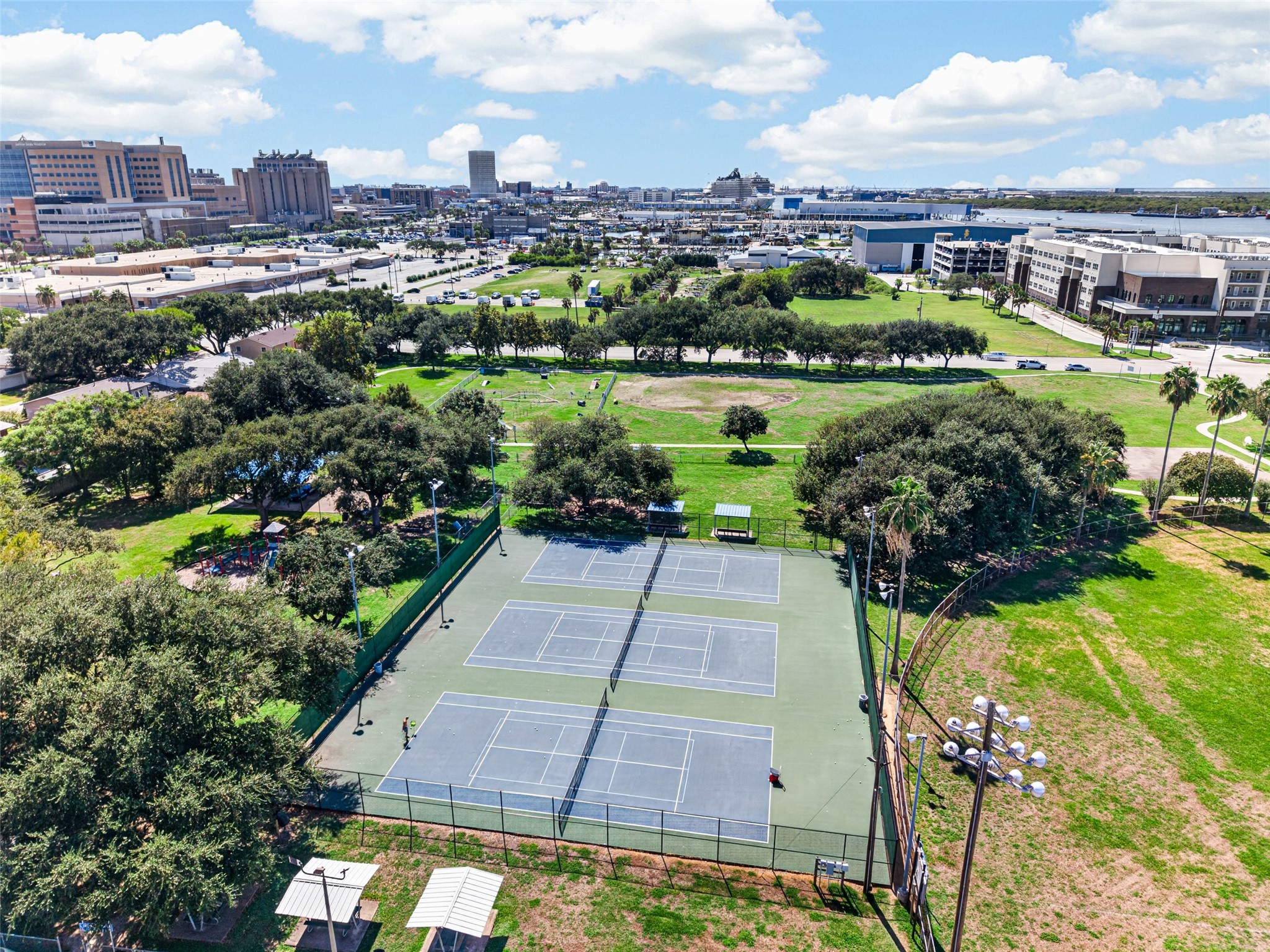 Tennis Courts at Lindale Park across the street