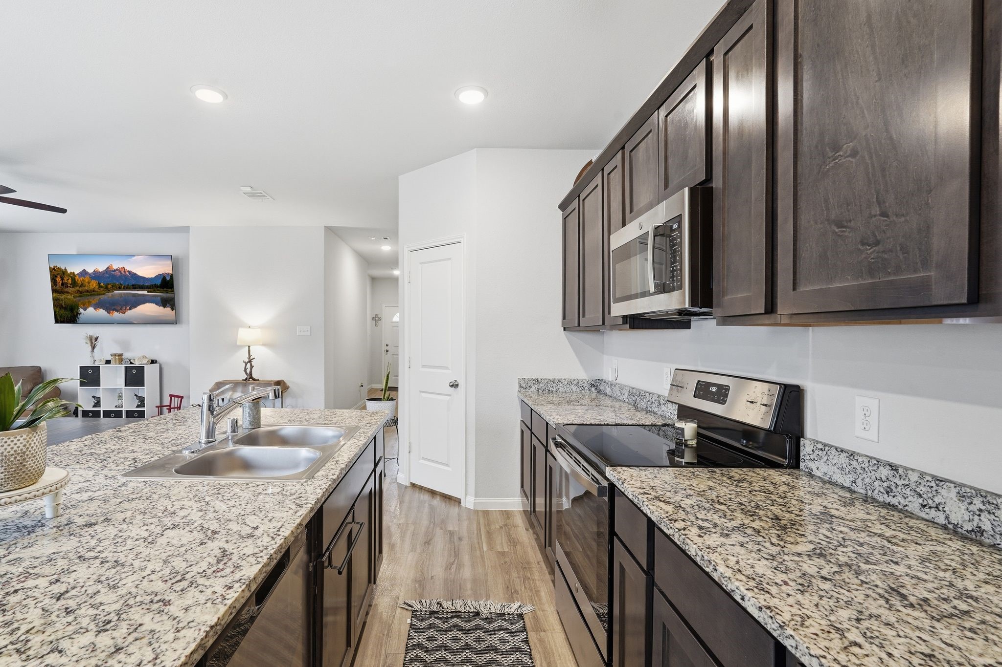 Plenty of counter space and a large pantry