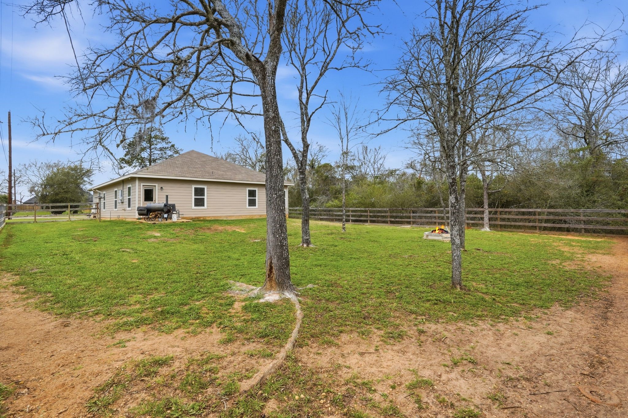 Plenty of room to add a pool or store your toys