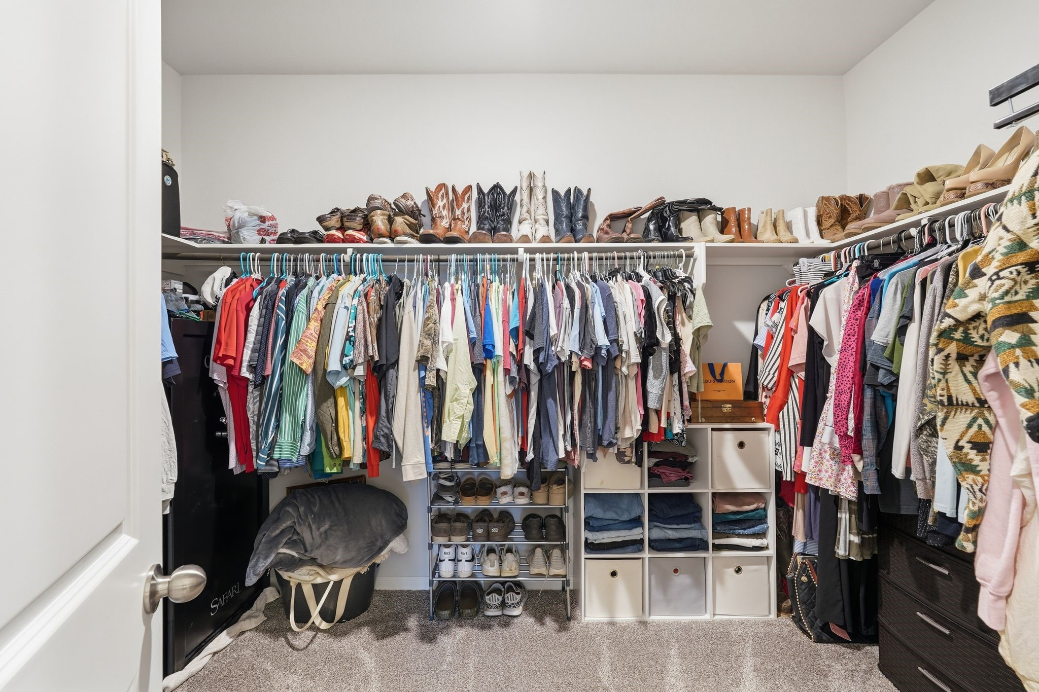 Large walk in primary closet