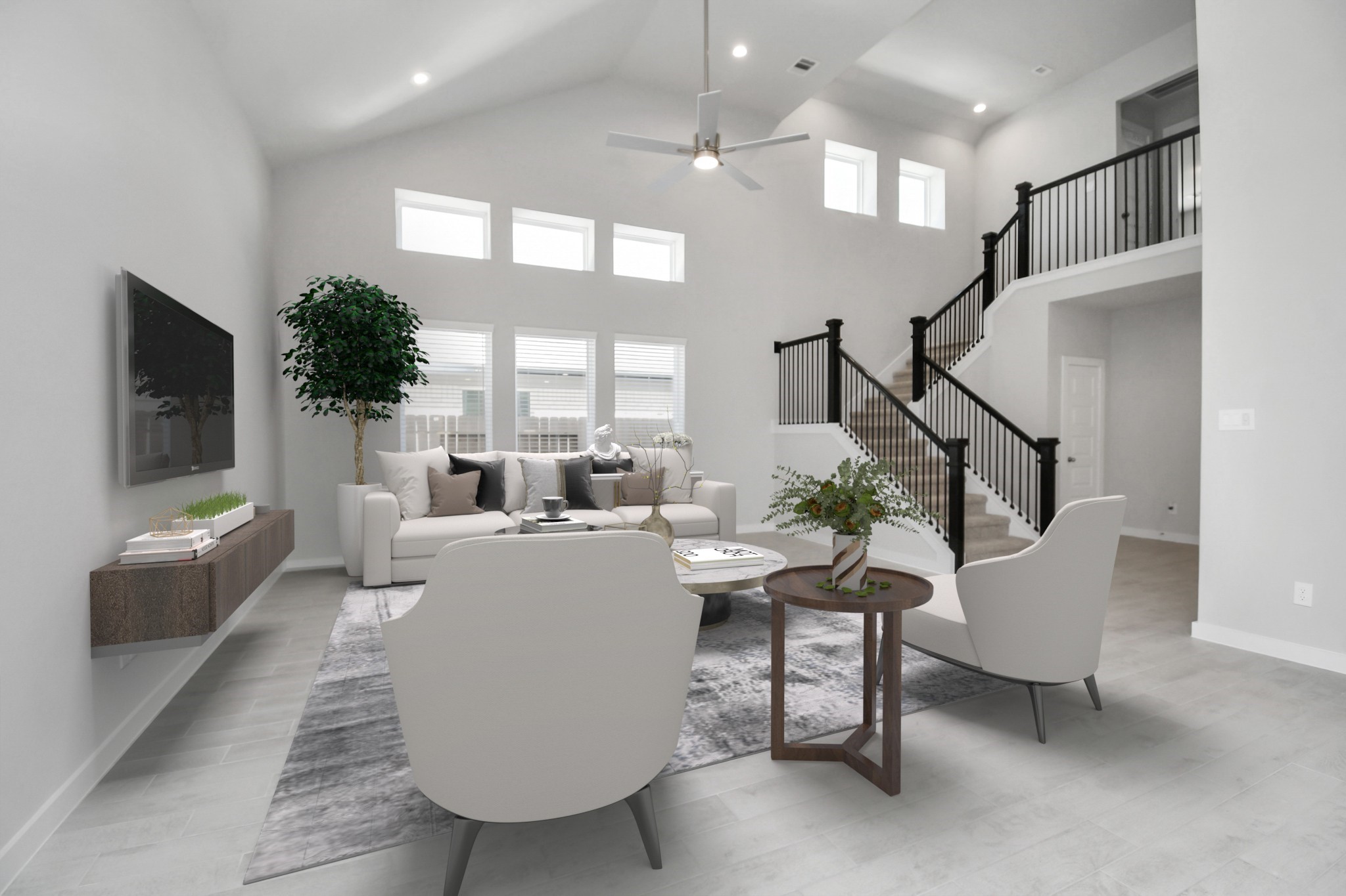 Virtually Staged - Living Room. Sample photo of completed home with similar floor plan. Actual colors and selections may vary.