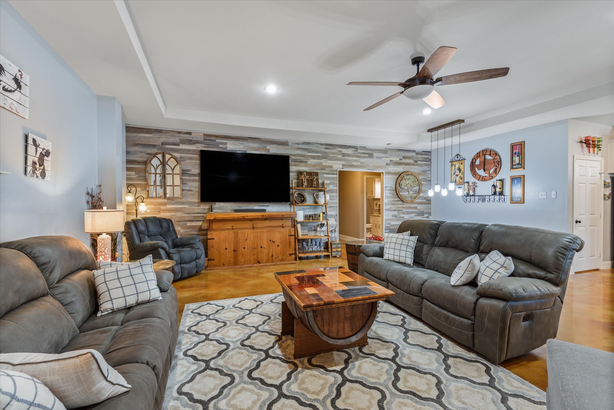 Open floor plan living/dining area.