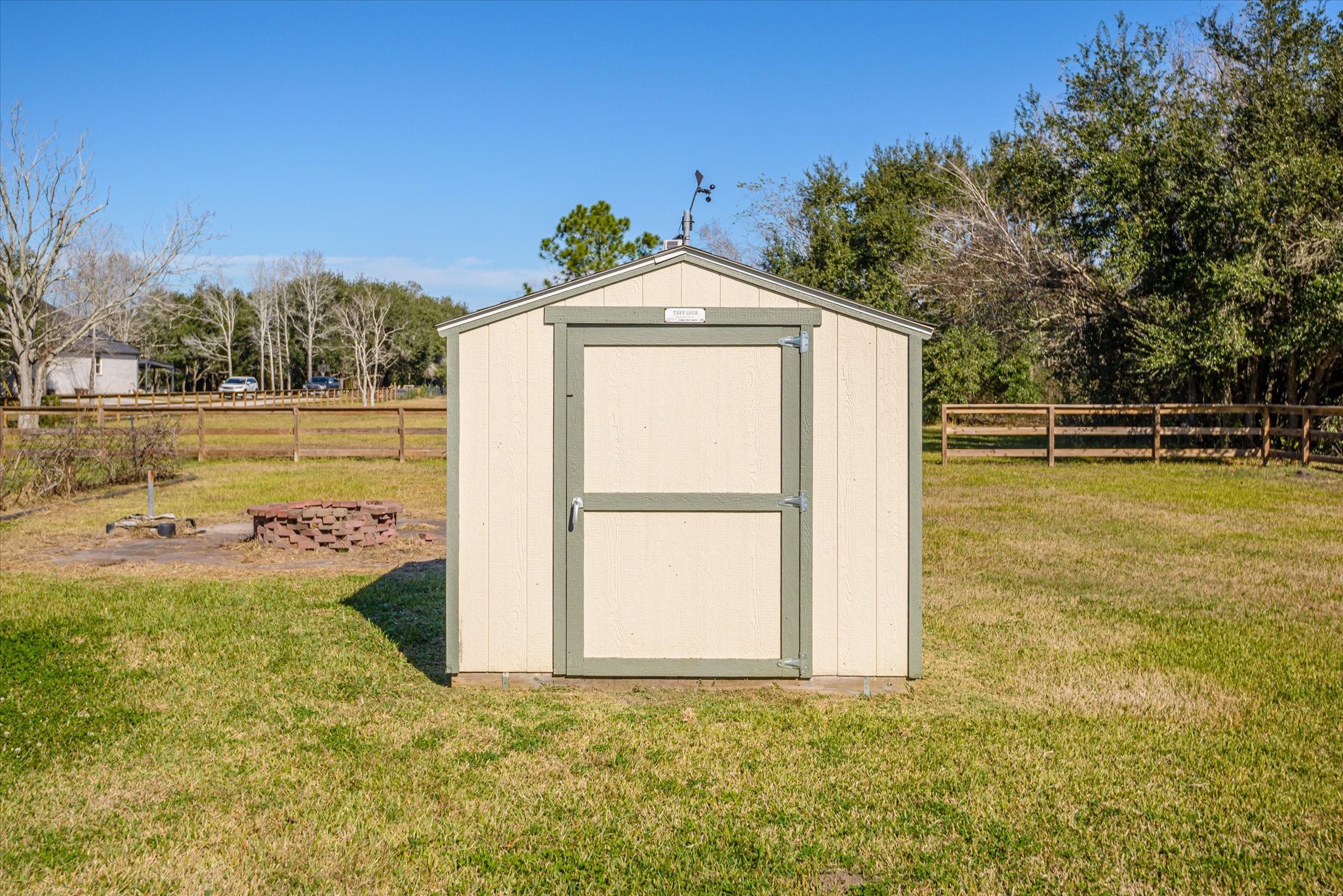 Storage building.