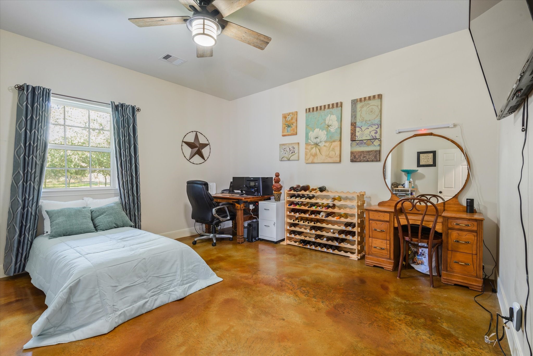 Spacious secondary bedroom.