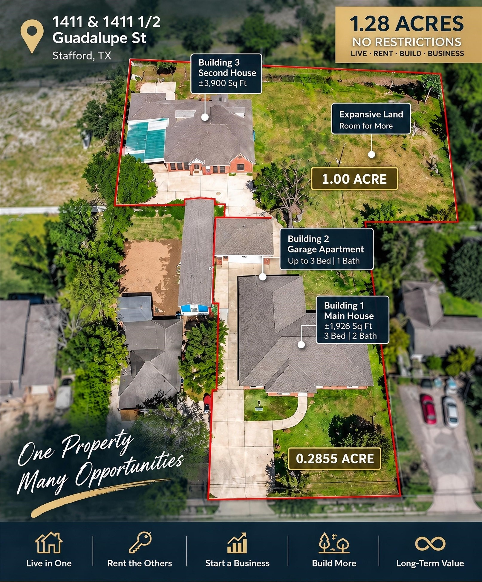 1411 /1411 1/2 Guadalupe ST, Stafford, TX 77477 1411 /1411 1/2 Guadalupe ST, Stafford, TX 77477