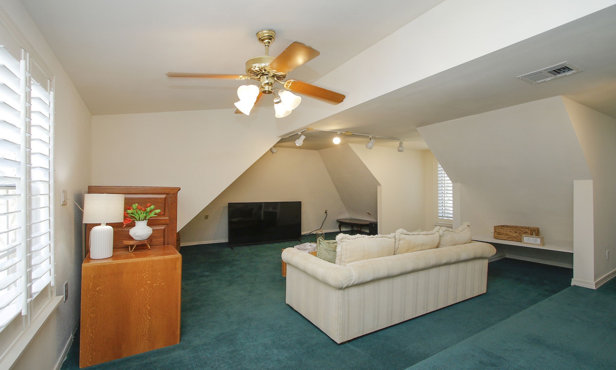 Another view of the flex room/media room.  Add a closet and you could have a fifth bedroom!