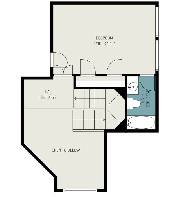 Floor plan view of the second floor.