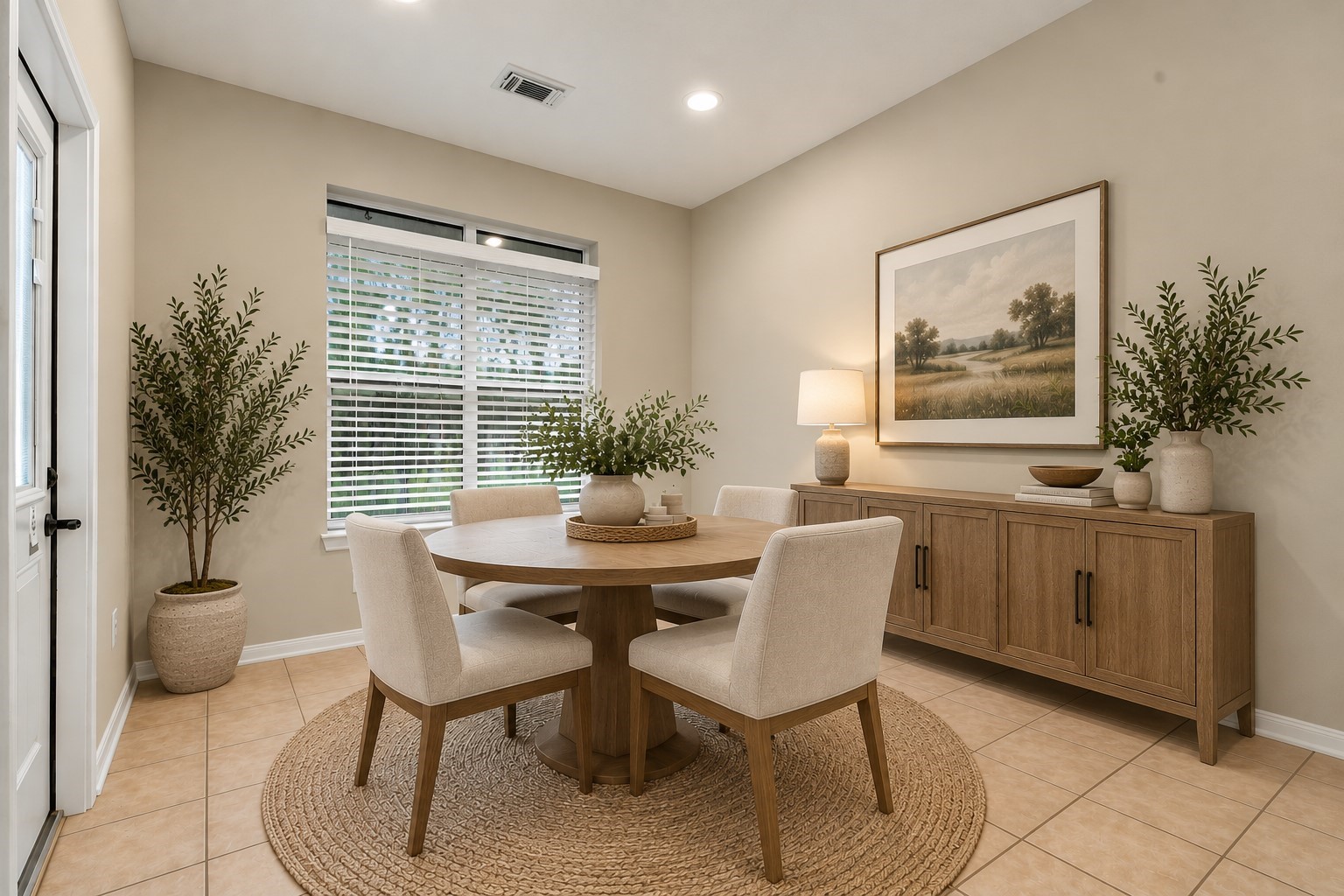 Adorable breakfast nook off the kitchen. (Virtually Staged)