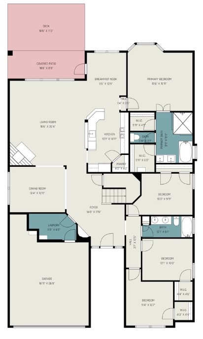 Floor plan view of the first floor.