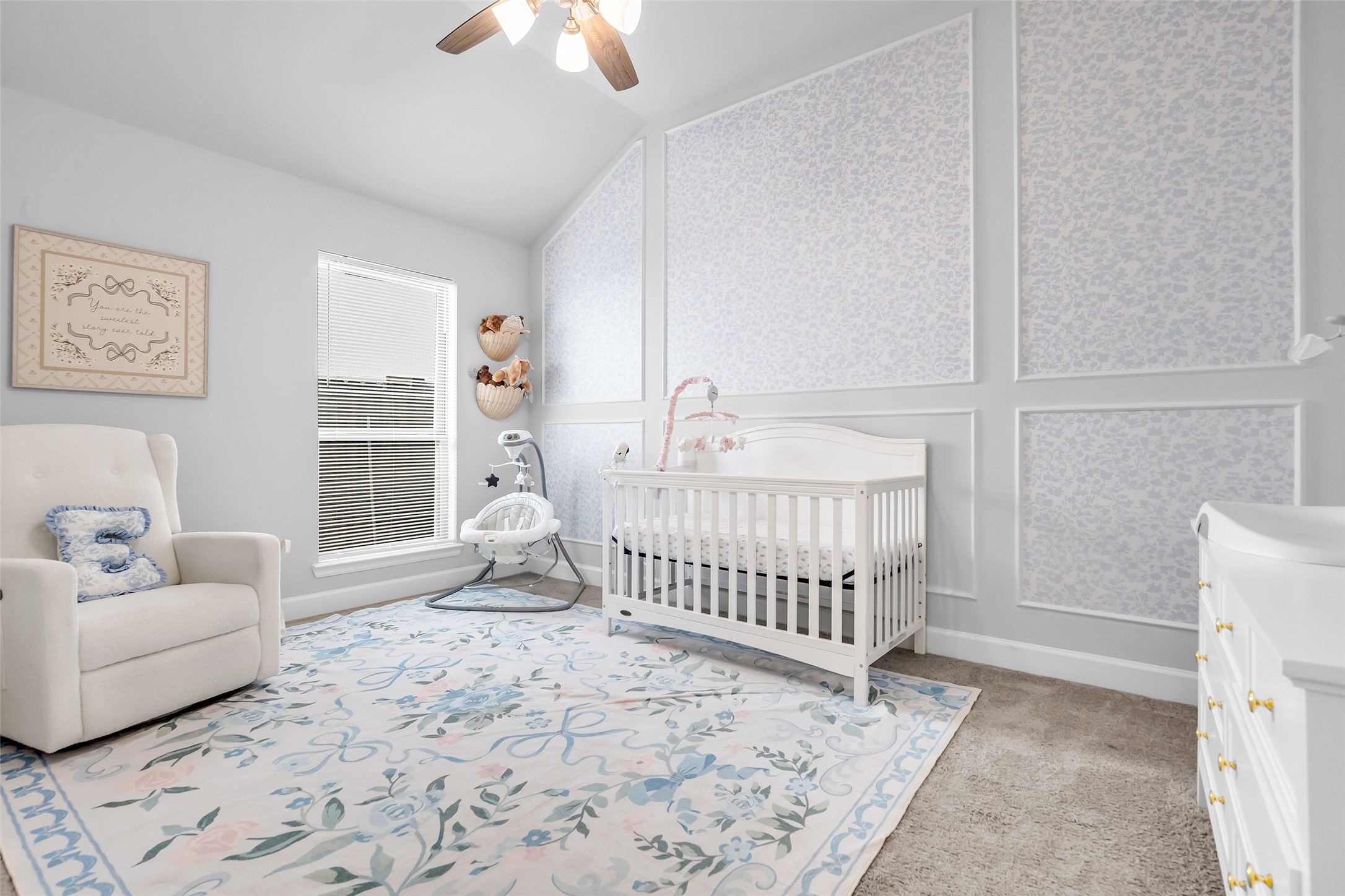 Bedroom #4: So Charming w/ Patterned Accents & High End Finishes