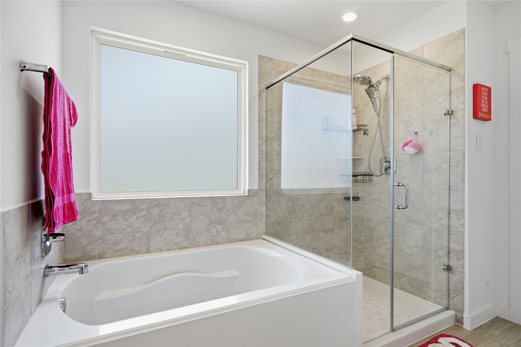 AND...a separate tub & shower