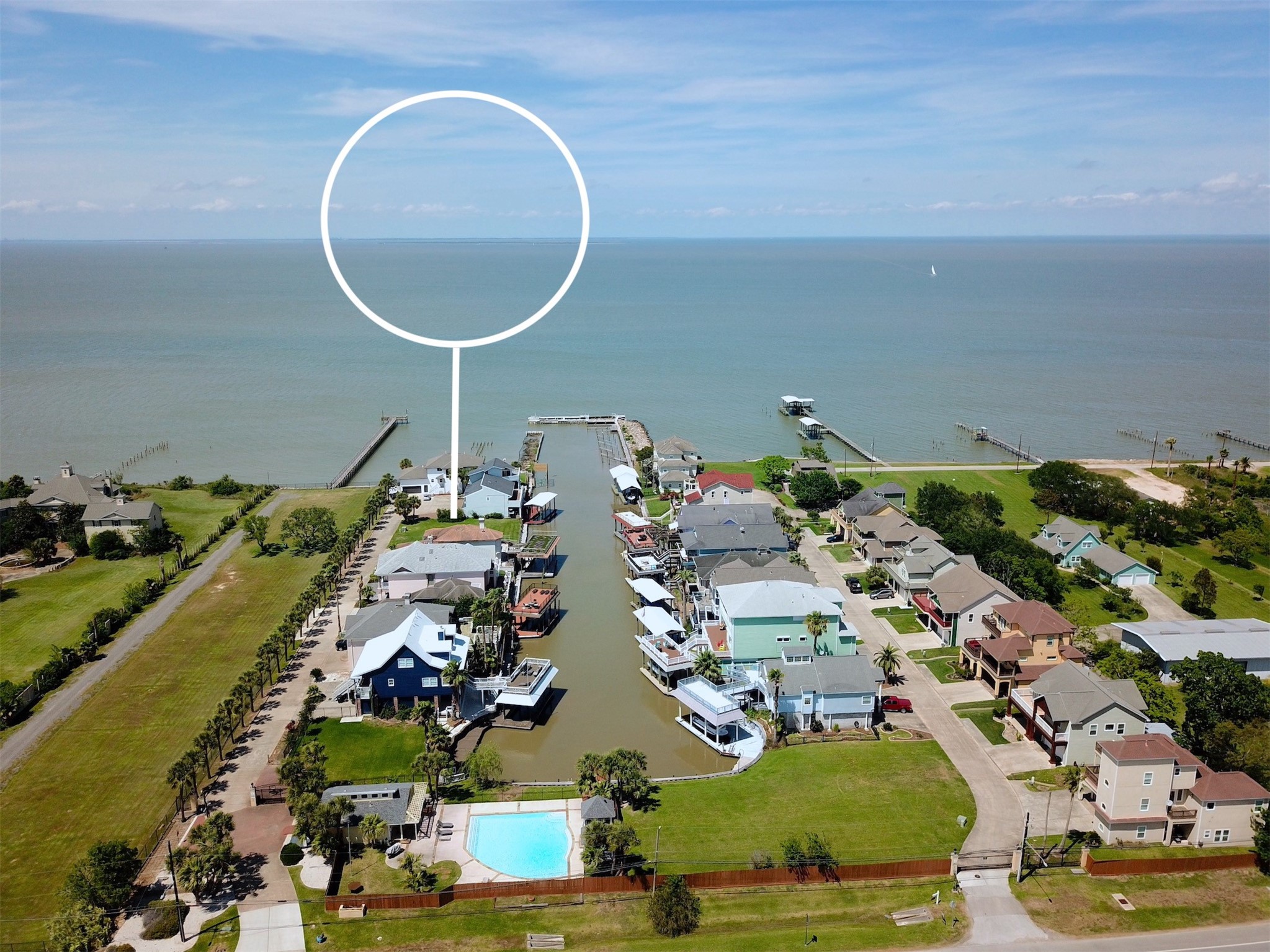 Direct access to Galveston Bay and the Gulf of America