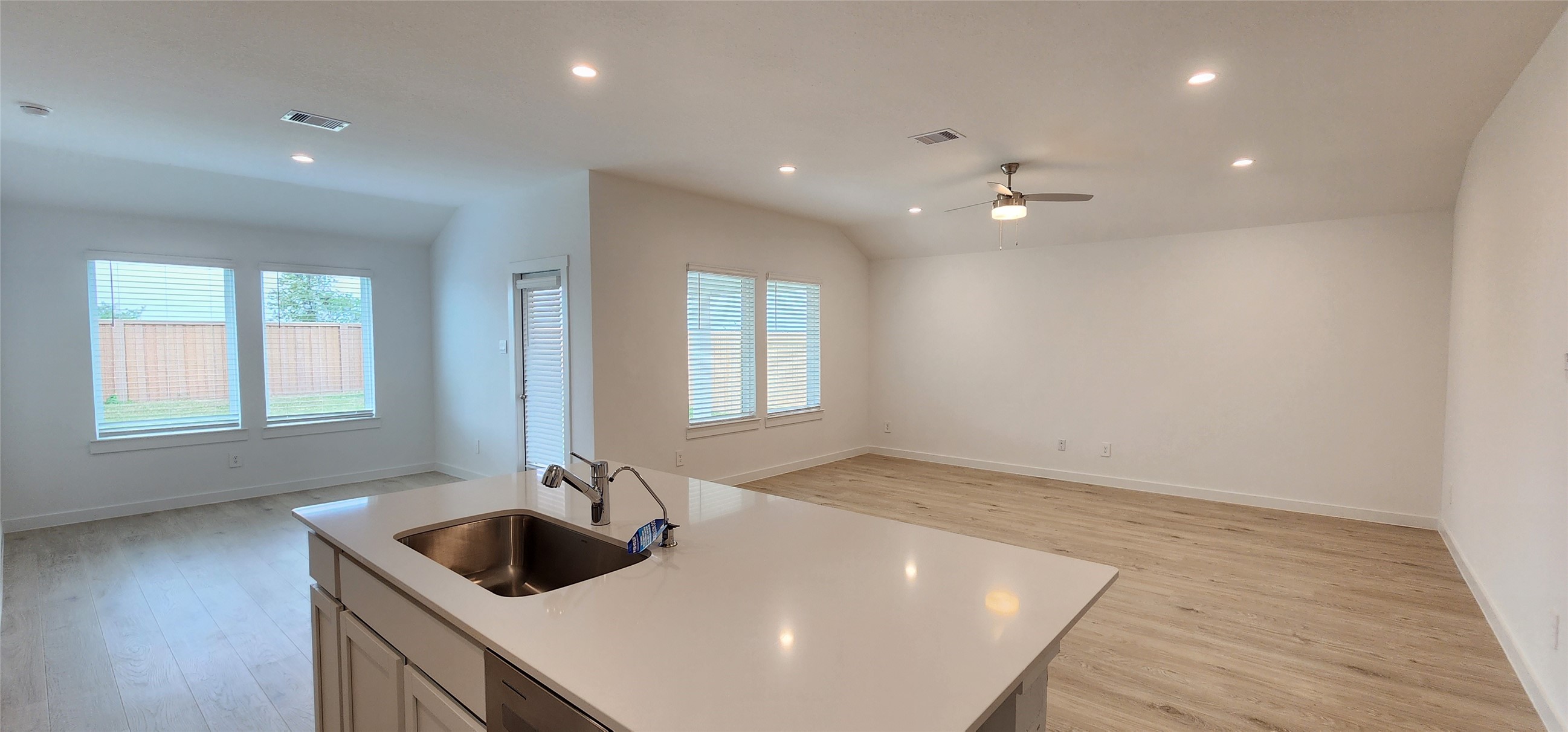 Kitchen to Living and Breakfast