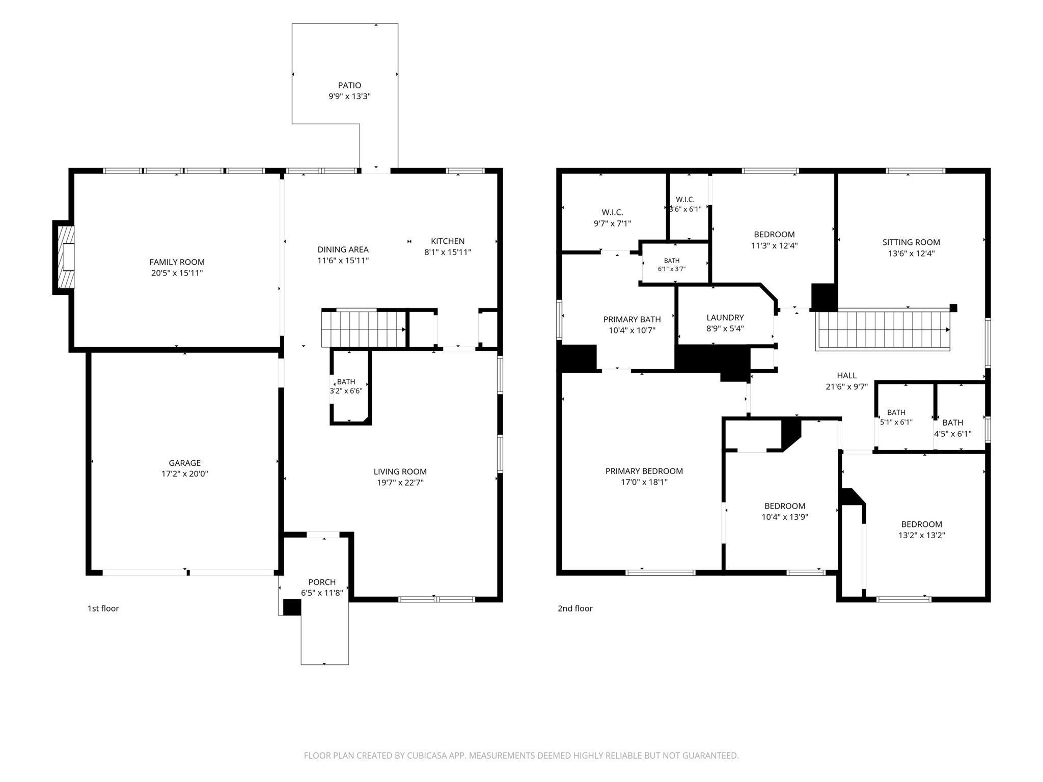 Floor Plan: Two-level floor plan illustrates the home's multiple living spaces, kitchen and dining areas, upstairs bedrooms, flexible-use rooms and patio. Measurements are approximate and should be independently verified.