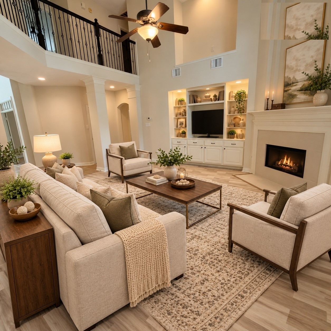 Family Room 2 AI Staged