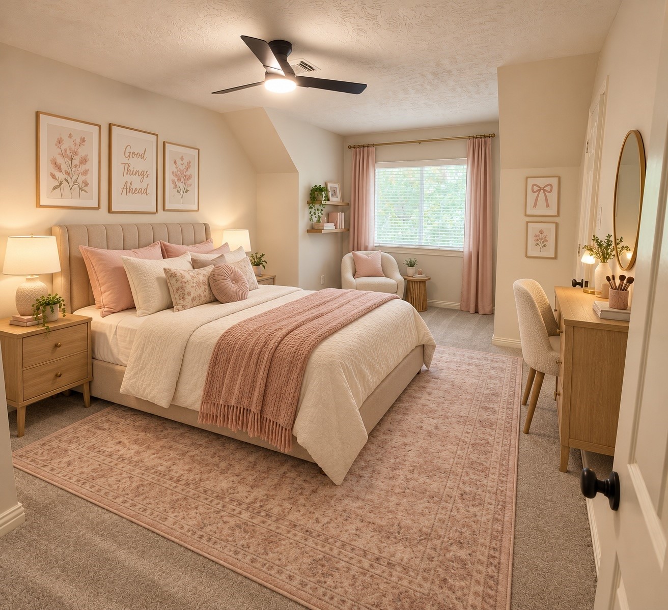 Bedroom 3 AI Staged