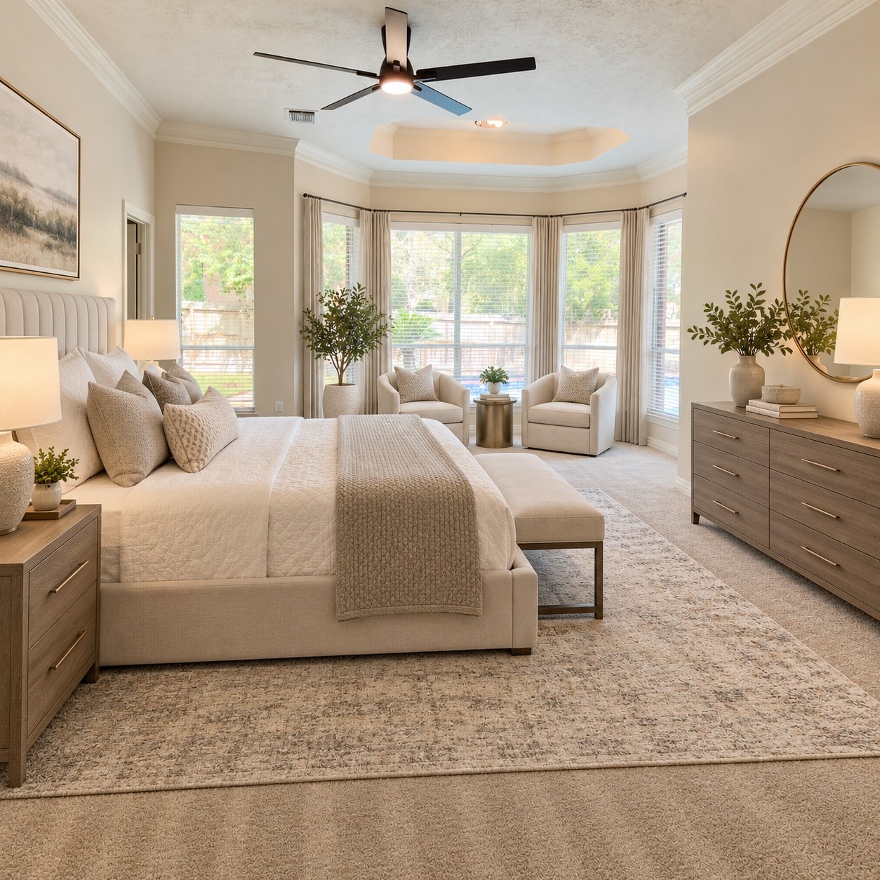 Master Bedroom 2 AI Staged