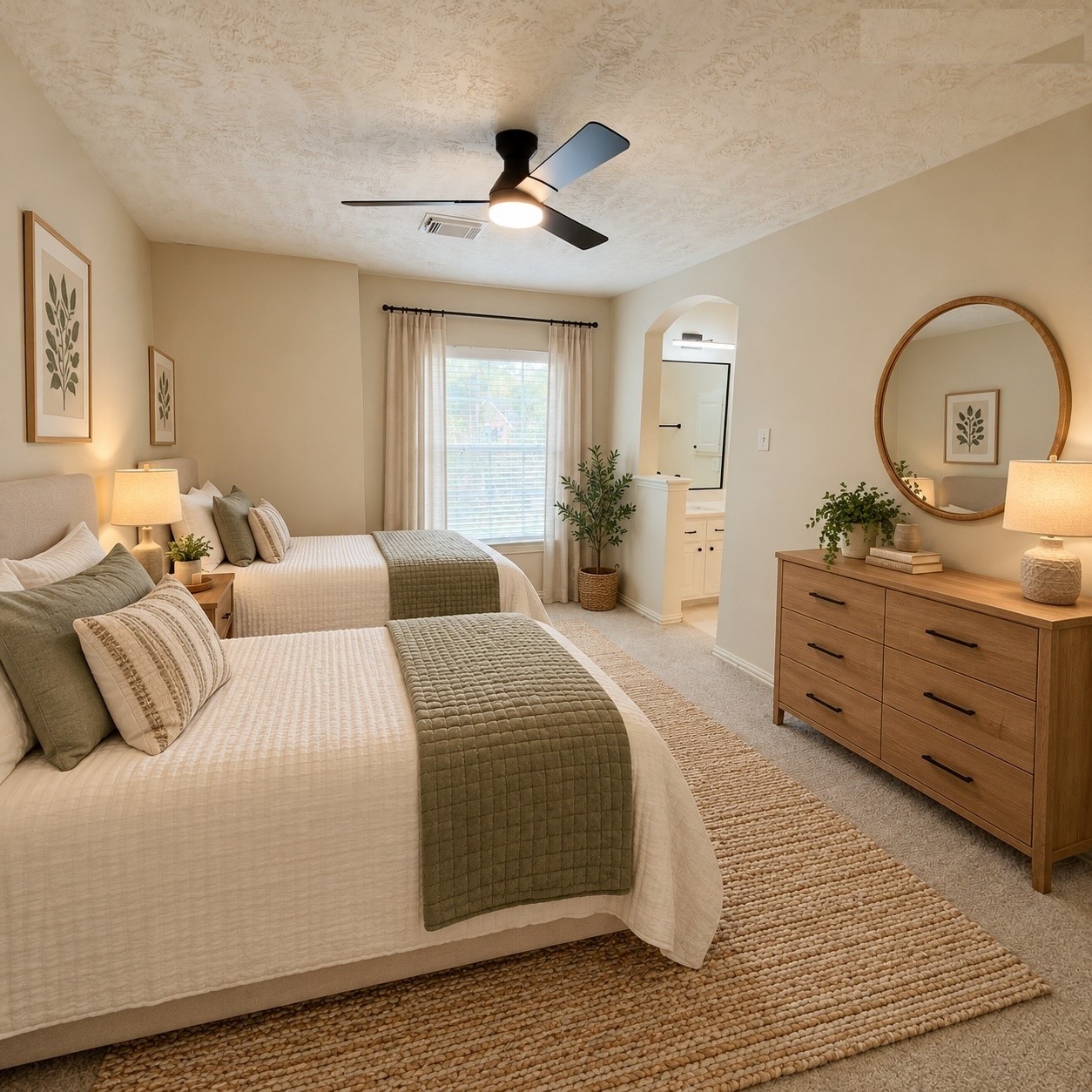 Bedroom 2 AI Staged
