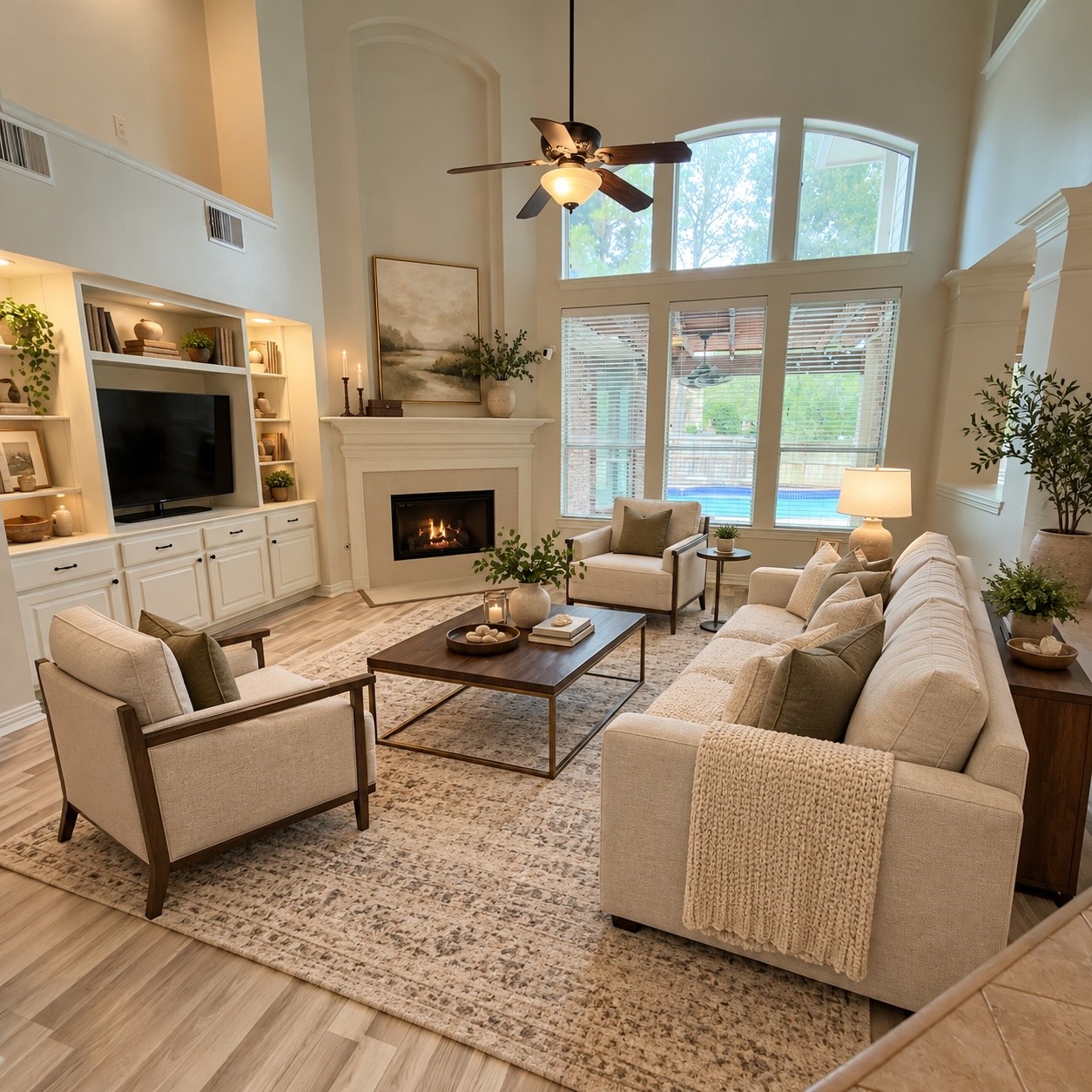 Family Room AI Staged