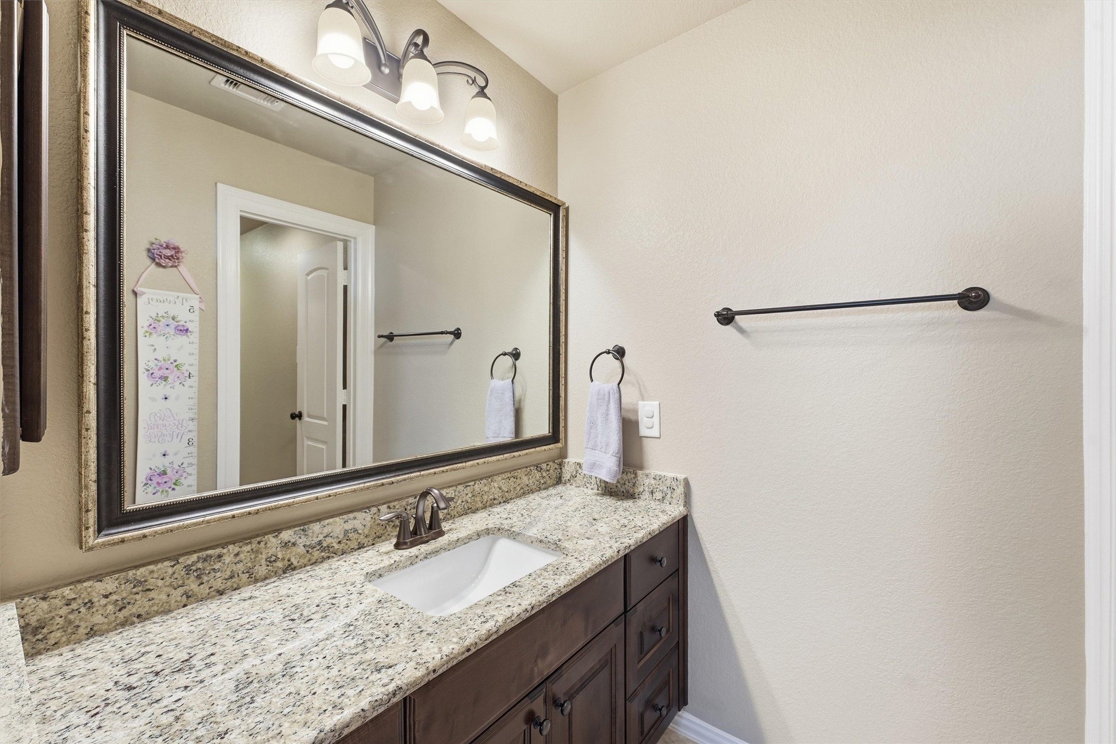 Jack-and-Jill bath designed for convenience.