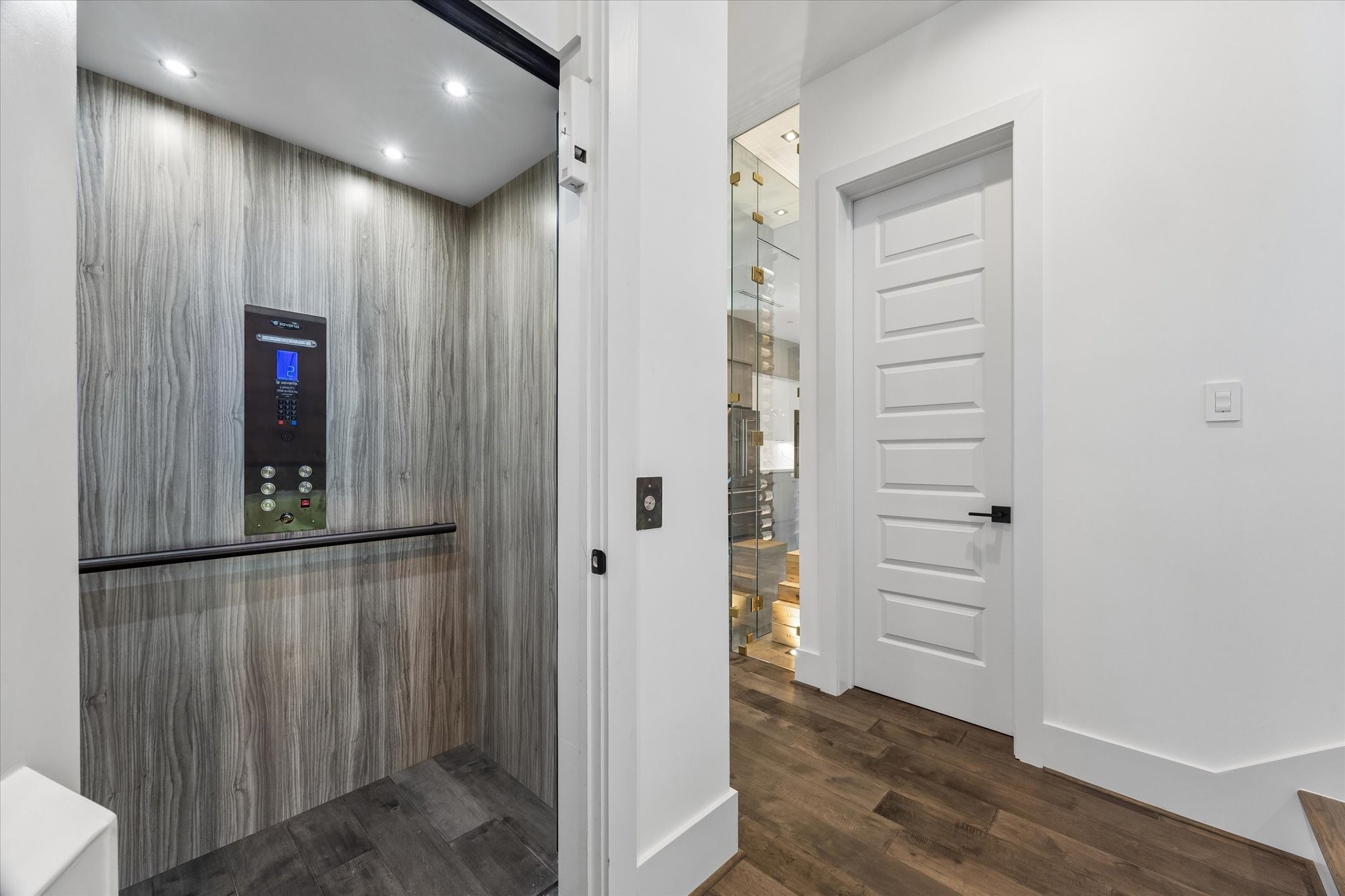 Convenient in-home elevator for easy access to all levels.