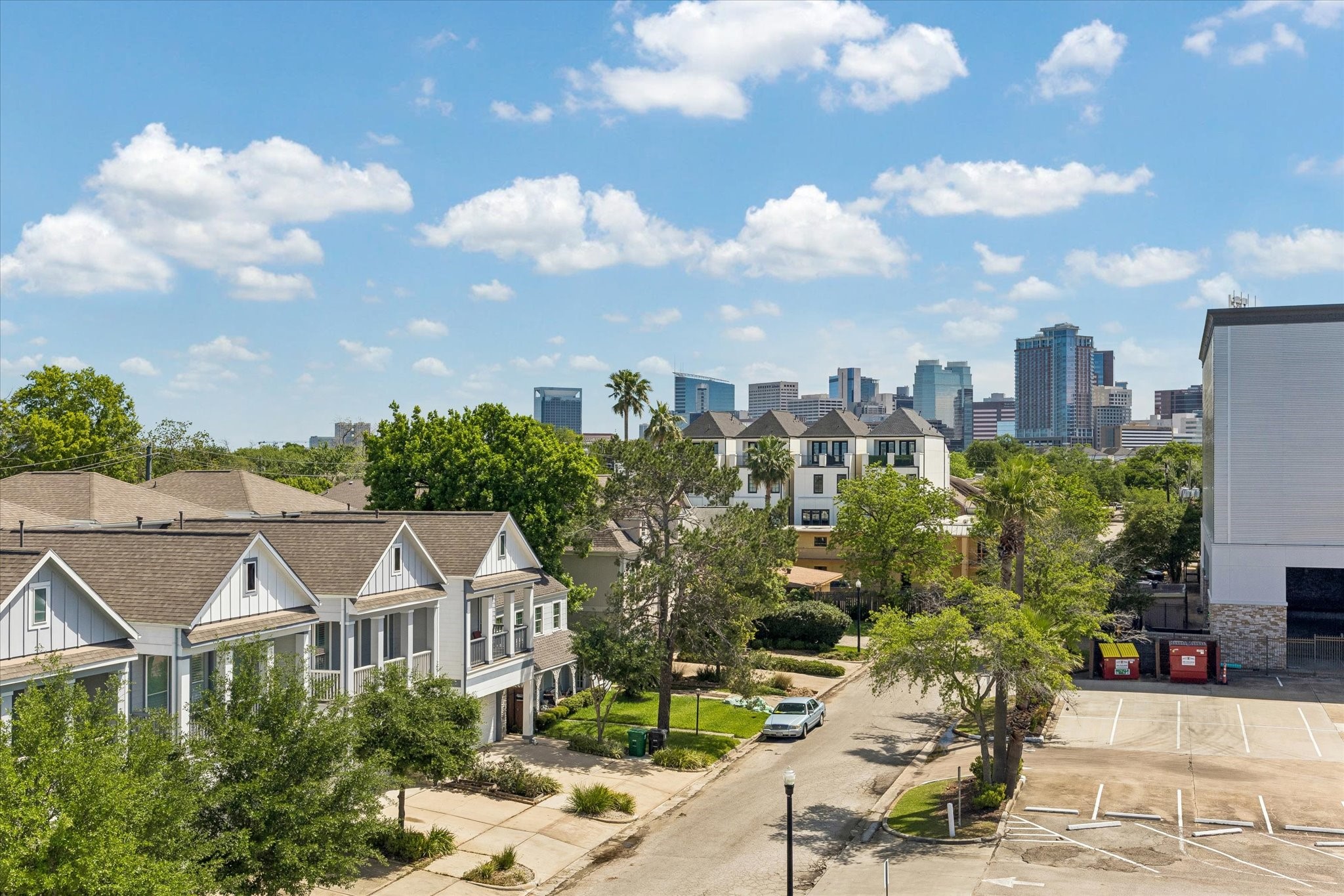 Day time neighborhood view from 4th floor patio.