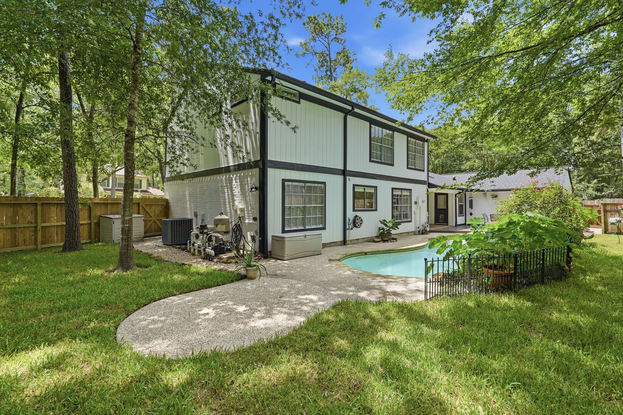 The best part is that you still have plenty of grass leftover to enjoy a yard WITH the pool AND a large patio. This is incredible!