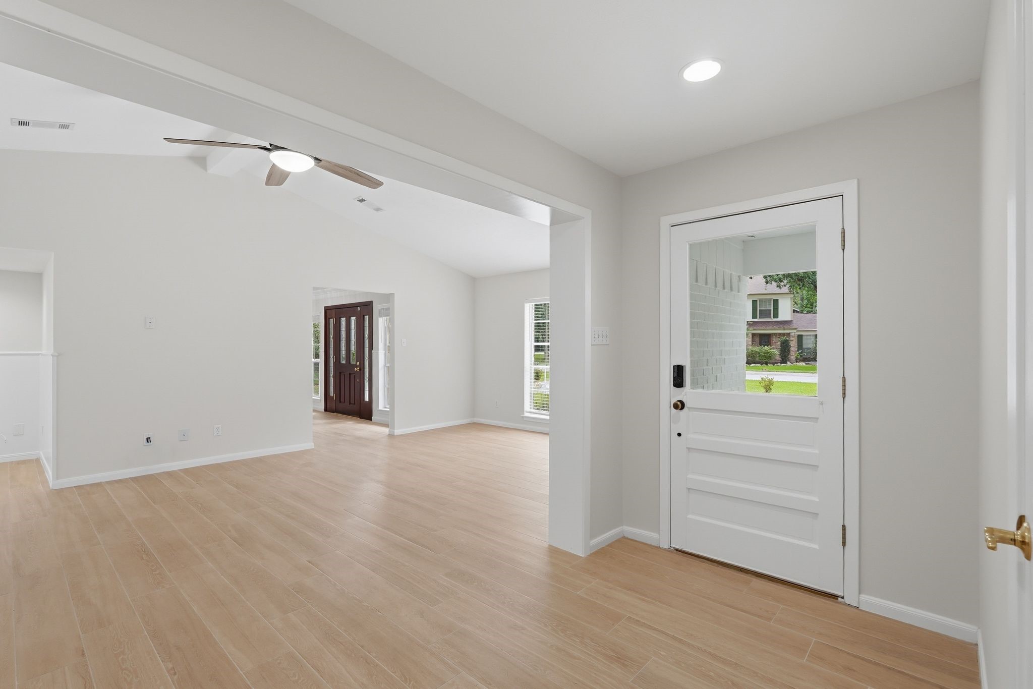 Now let's turn to the right. Remember the large front porch on the left side of your home with an entrance. This is it!