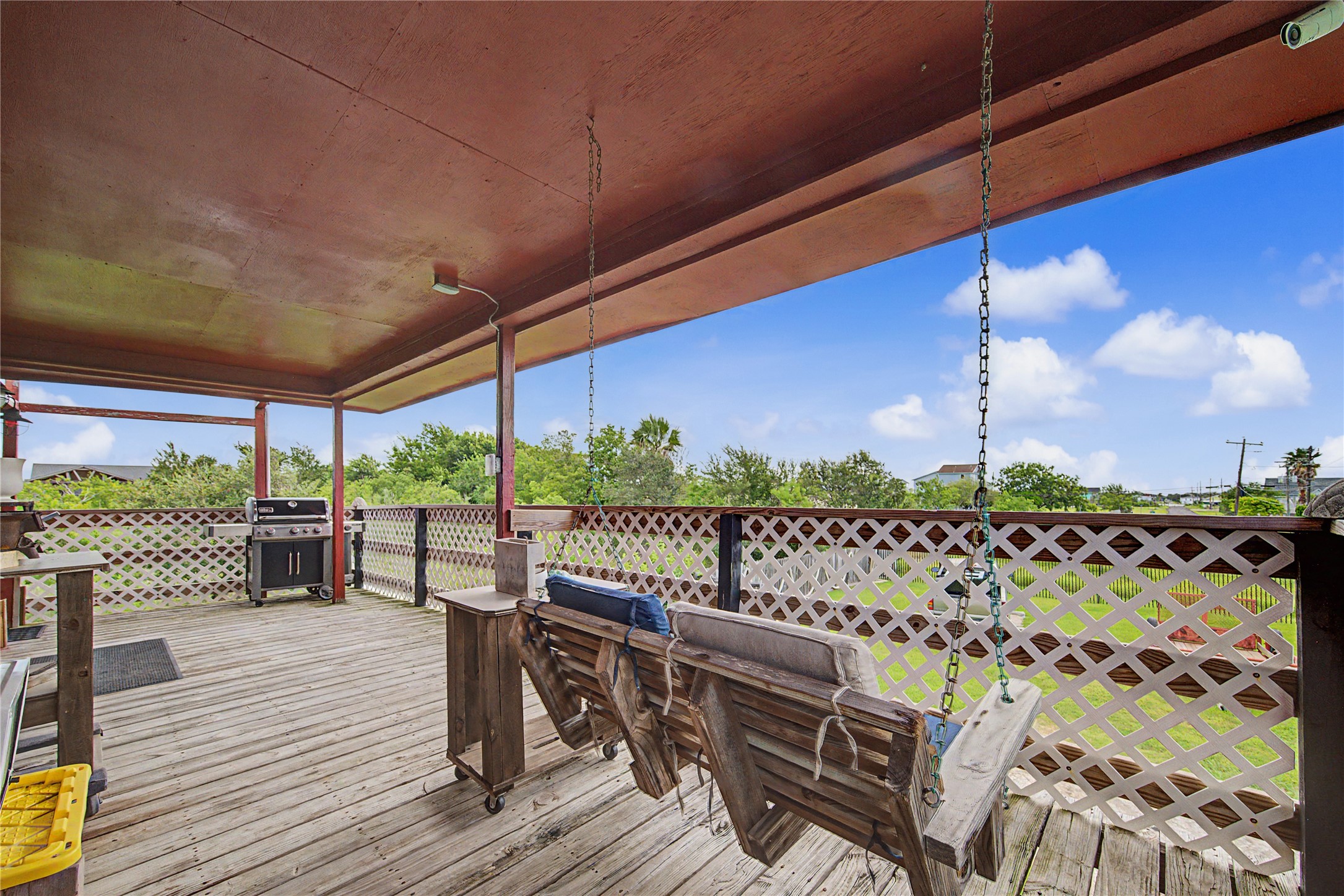 view from upstairs porch