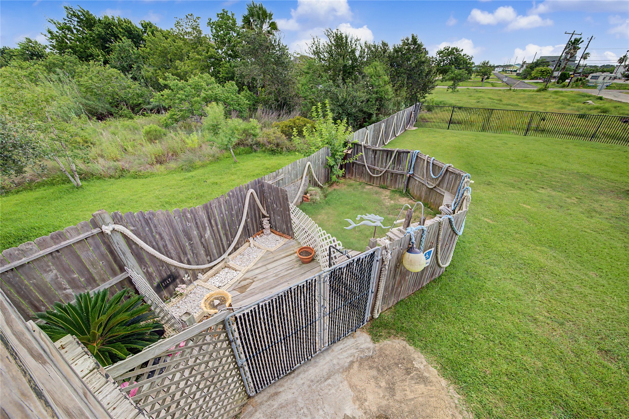 view of private fenced off areas.