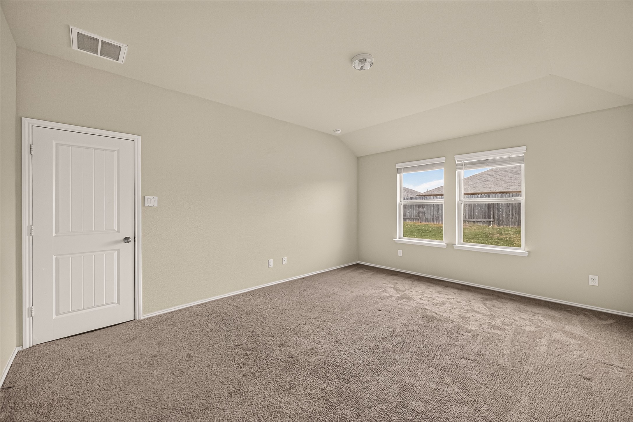 Master bedroom is big enough for a king size bed.