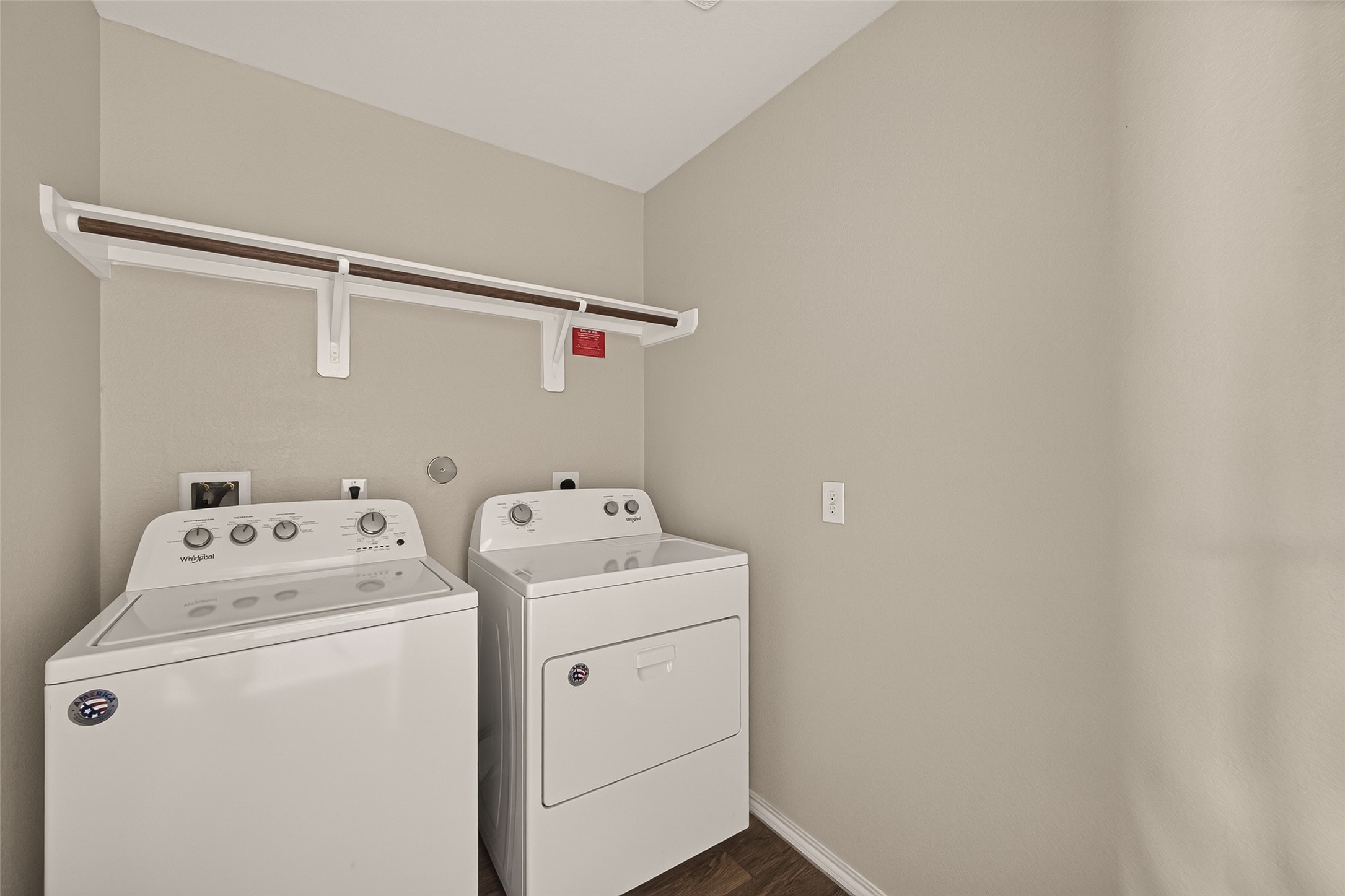 Washer & Dryer in house utility area.