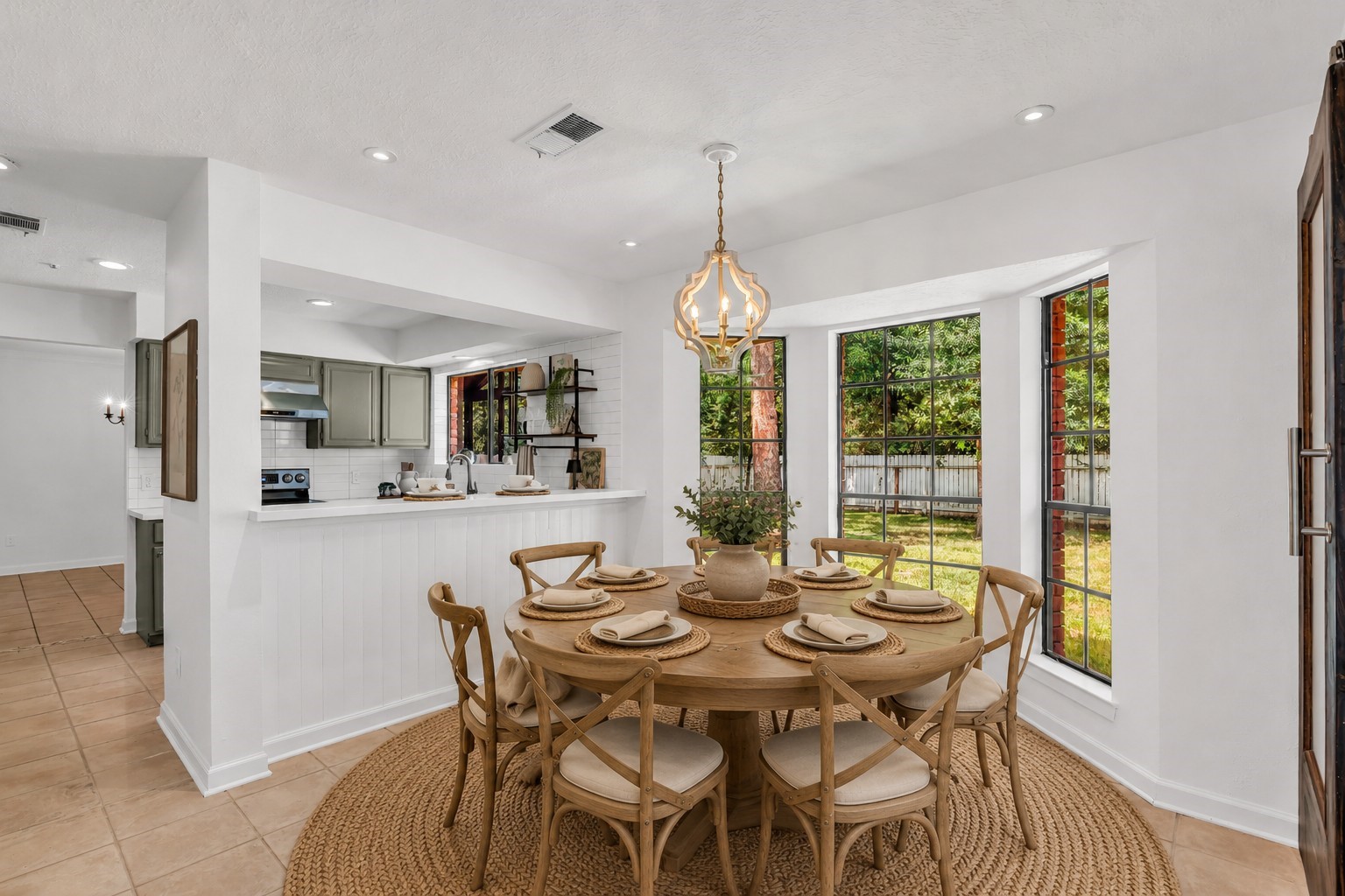 Breakfast area virtually staged Breakfast area virtually staged