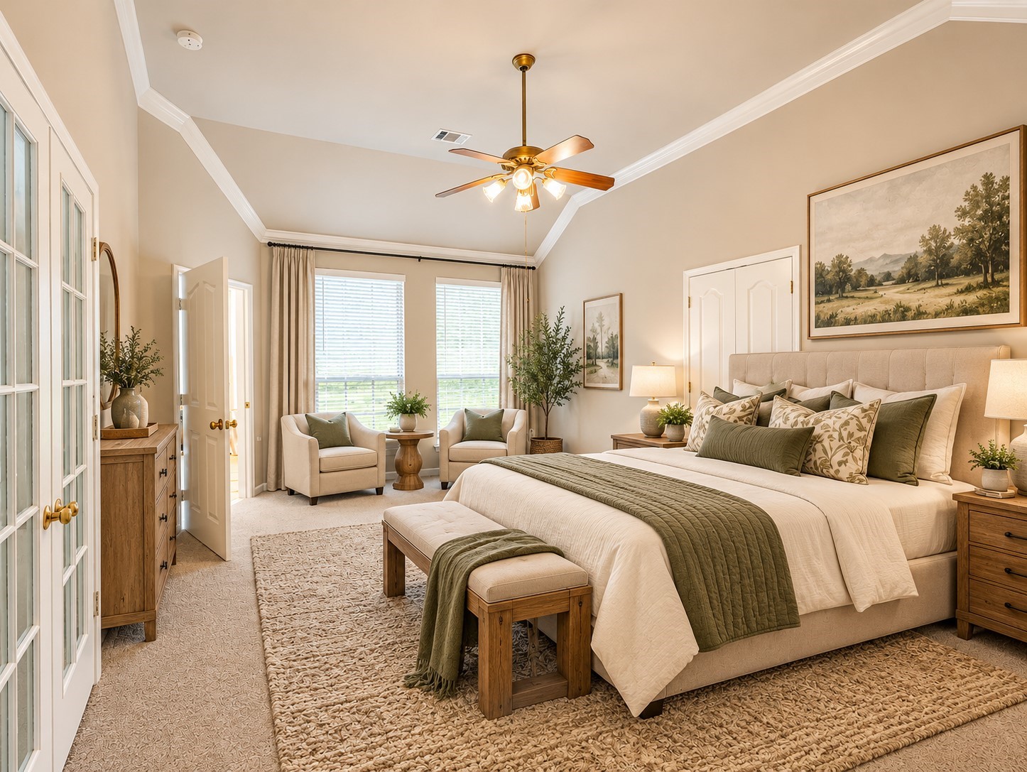 STAGED PRIMARY BEDROOM