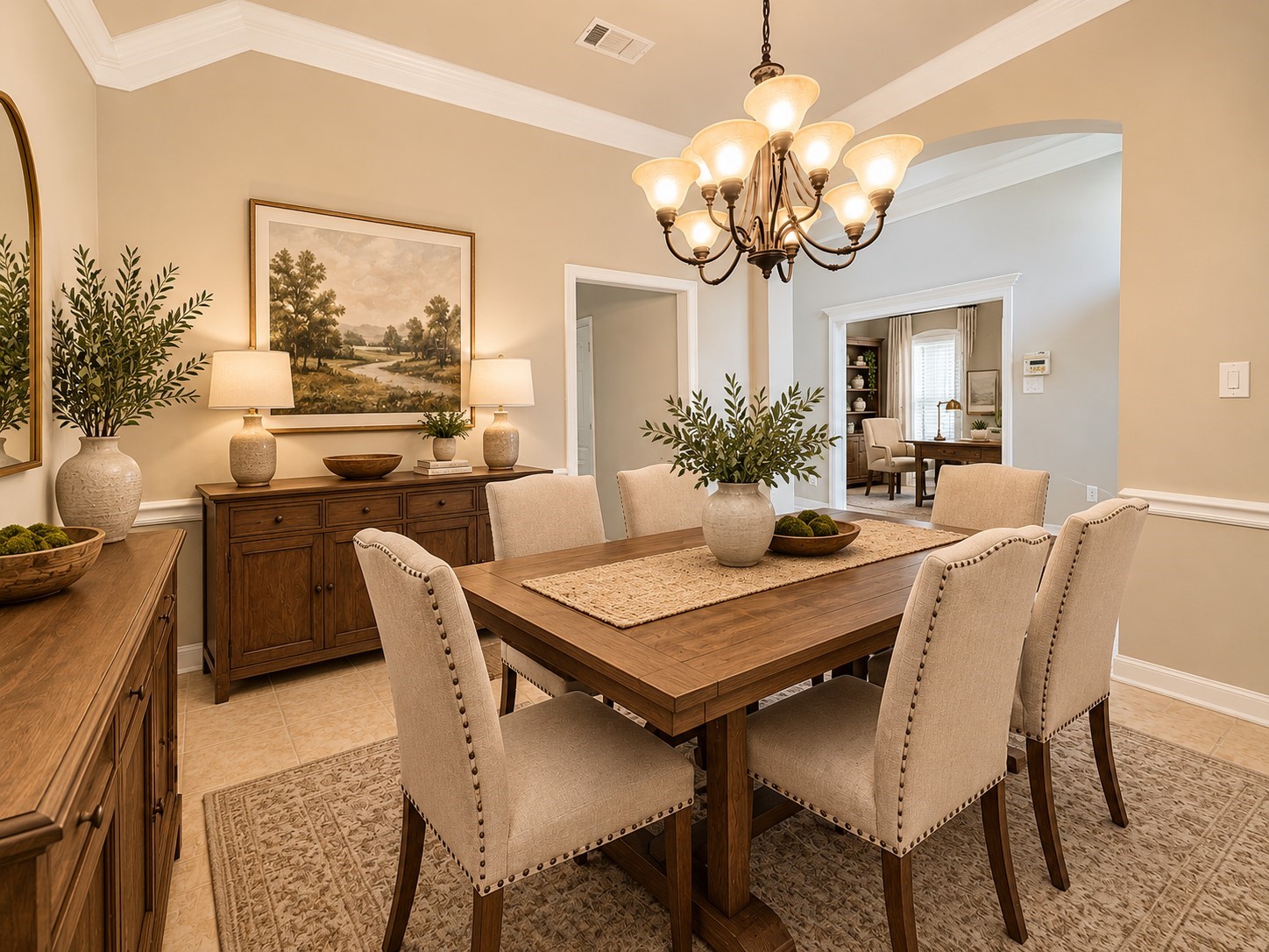 STAGED FORMAL DINING ROOM