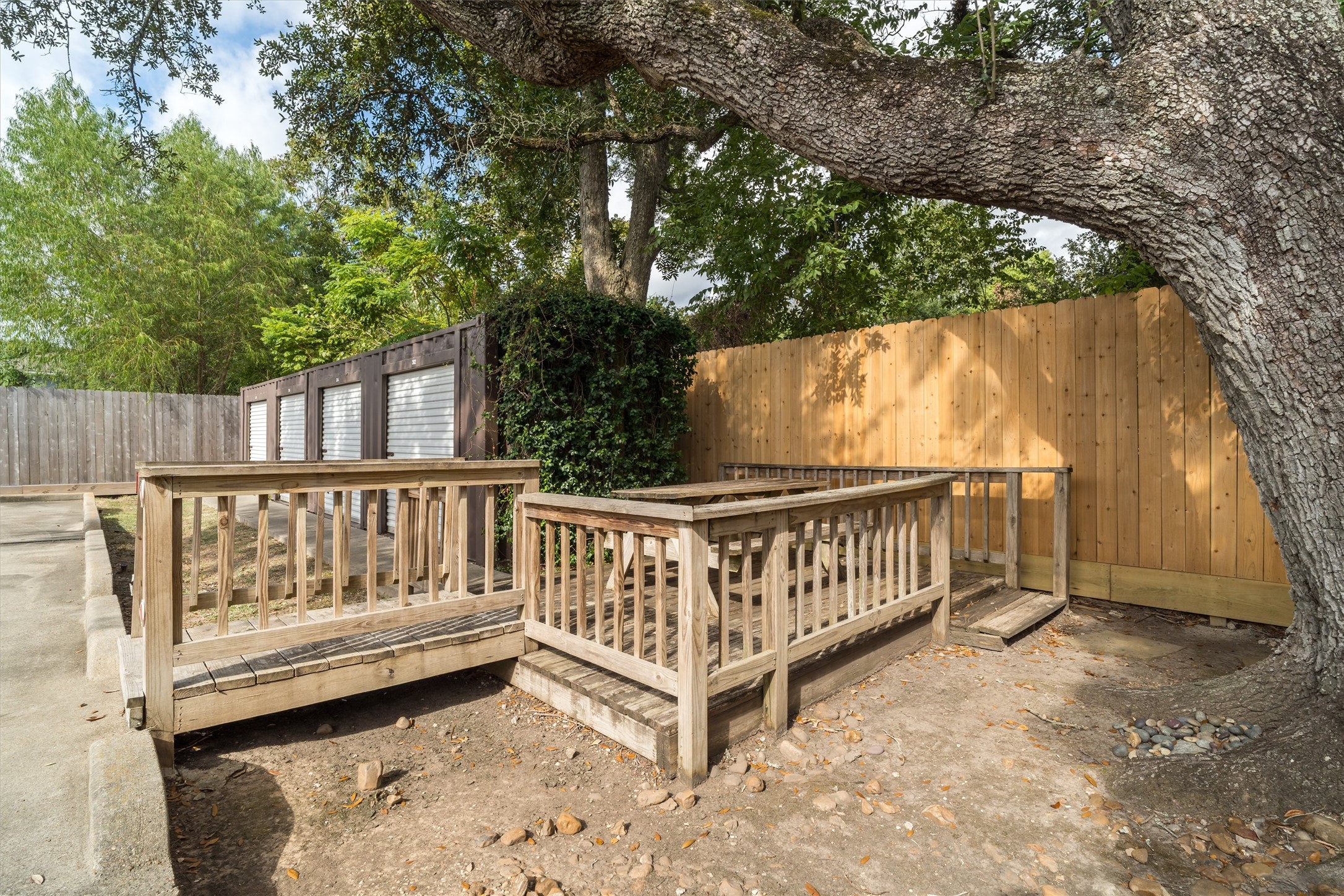 Community gathering area on property