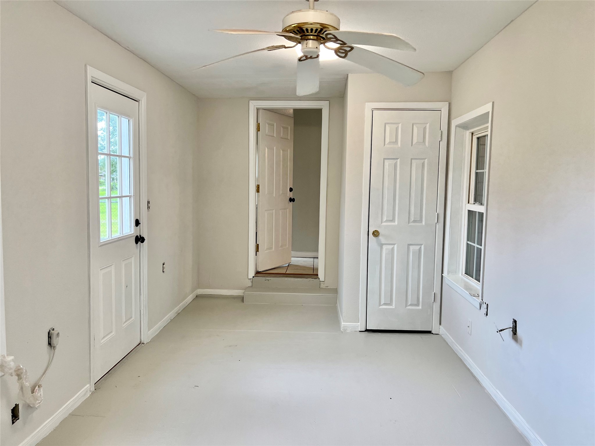 This is the view of that flex room from the other side, showing a large closet . It also has washer and dryer connections in this room AND in the oversized garage, so whichever is your preference you are set up.