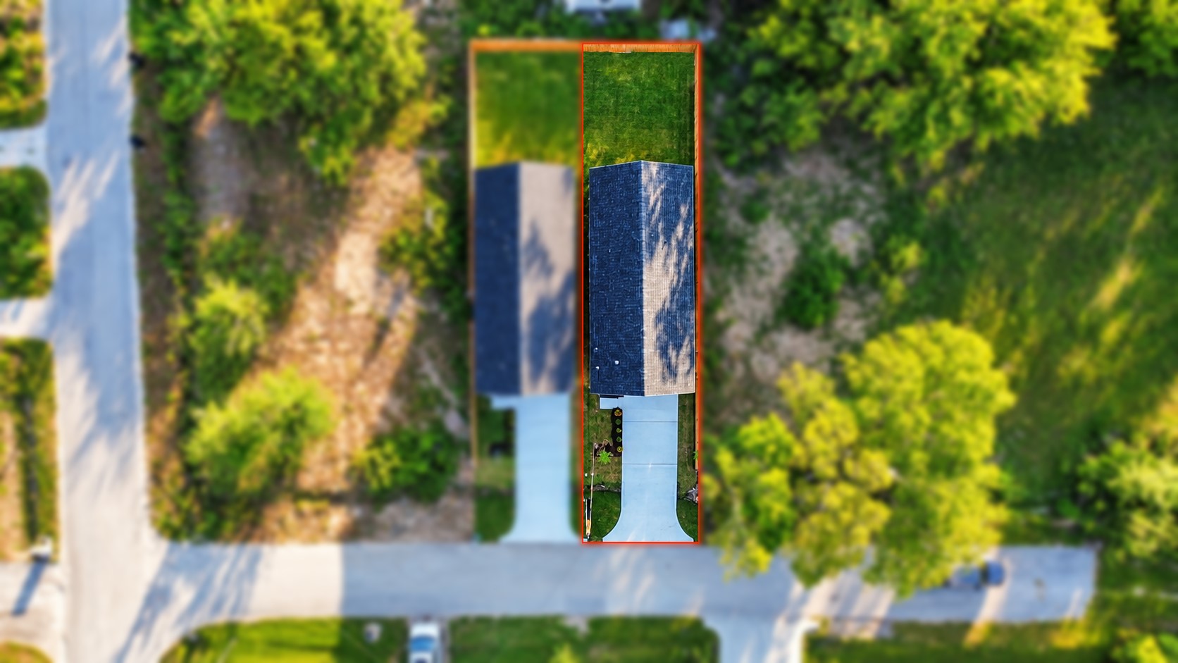 An aerial perspective of 6624 Nielan Street and the surrounding Northeast Houston neighborhood. The property offers convenient access to Loop 610, US-59, Downtown Houston, and nearby shopping, dining, and entertainment.