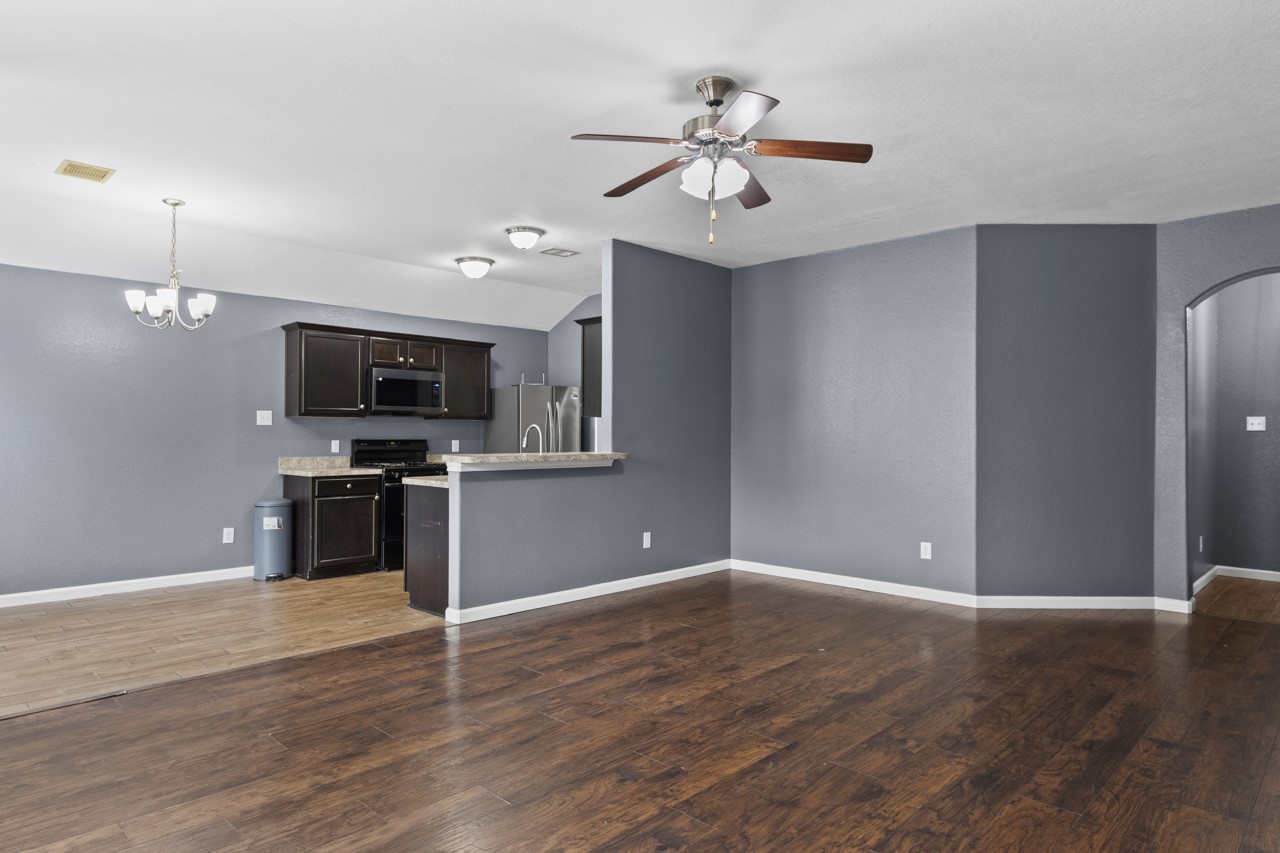 Family Room looking into Kitchen/Breakfast area