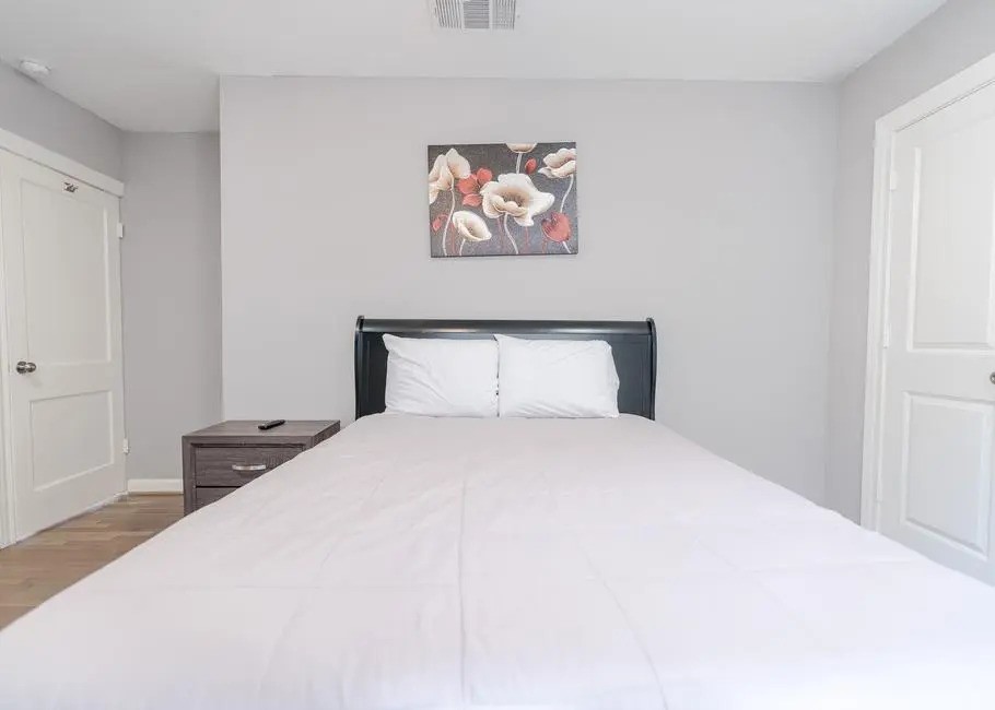 Bed is for staging, not for sale. Bedroom