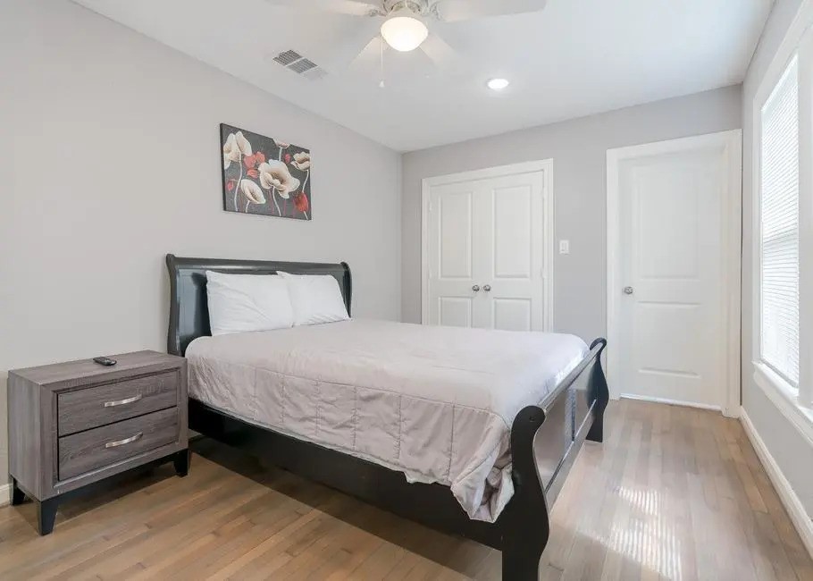 Bed is for staging, not for sale. Bedroom 1