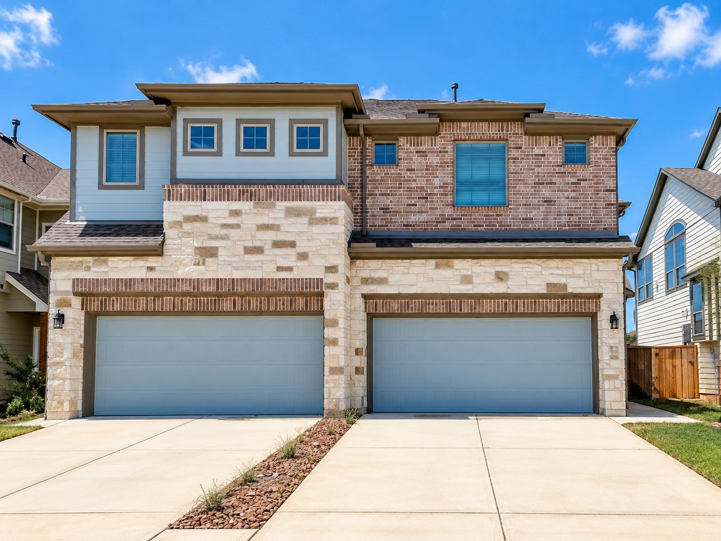 Beautiful front elevation with attached 2-car garage. Beautiful front elevation with attached 2-car garage.