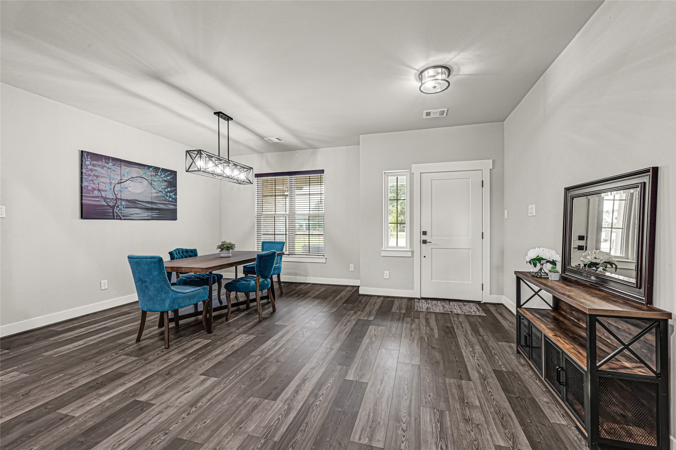 Entry way and dining room
