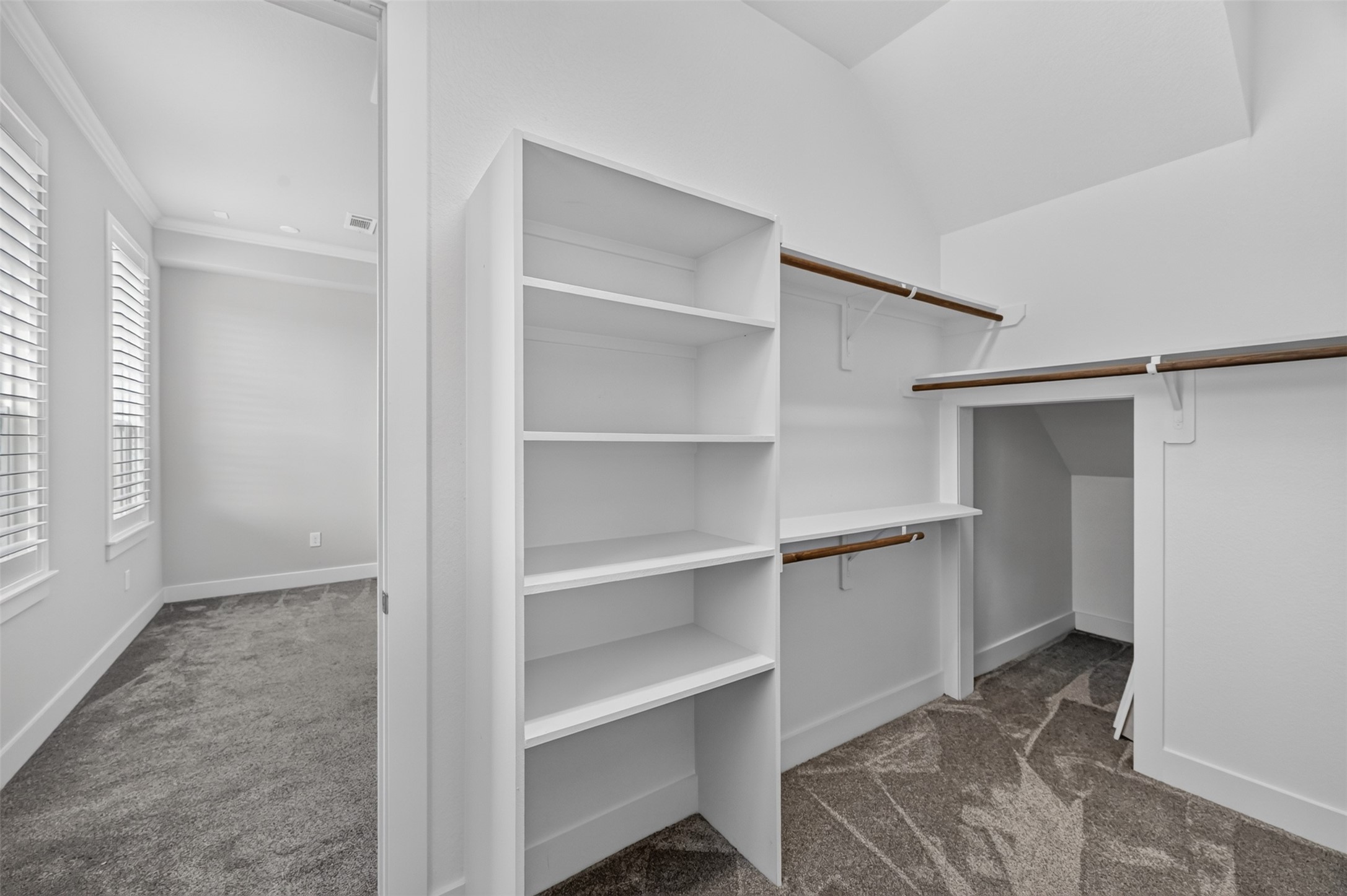 Generous size primary closet